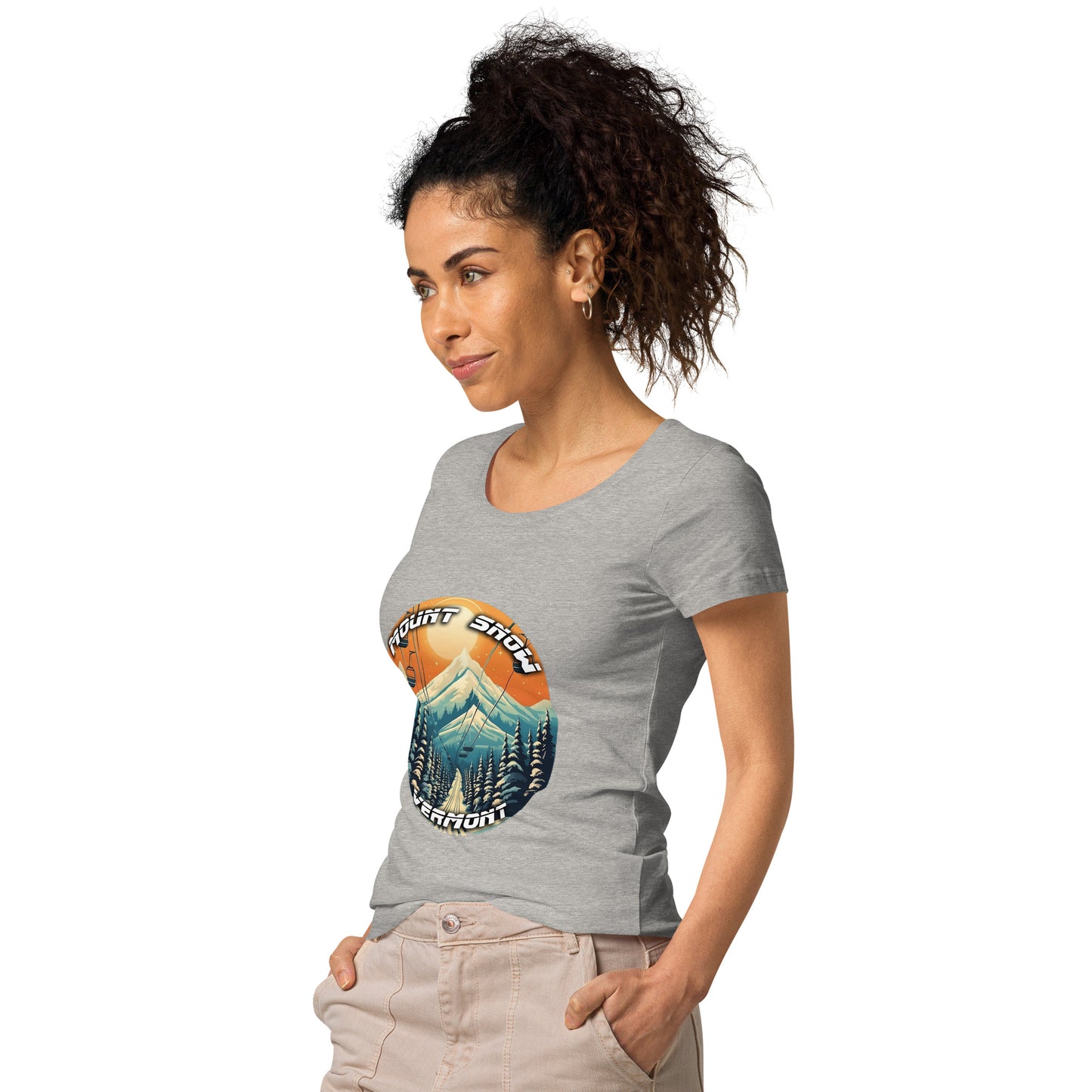 Mount Snow Vermont Souvenir Women’s basic organic t-shirt