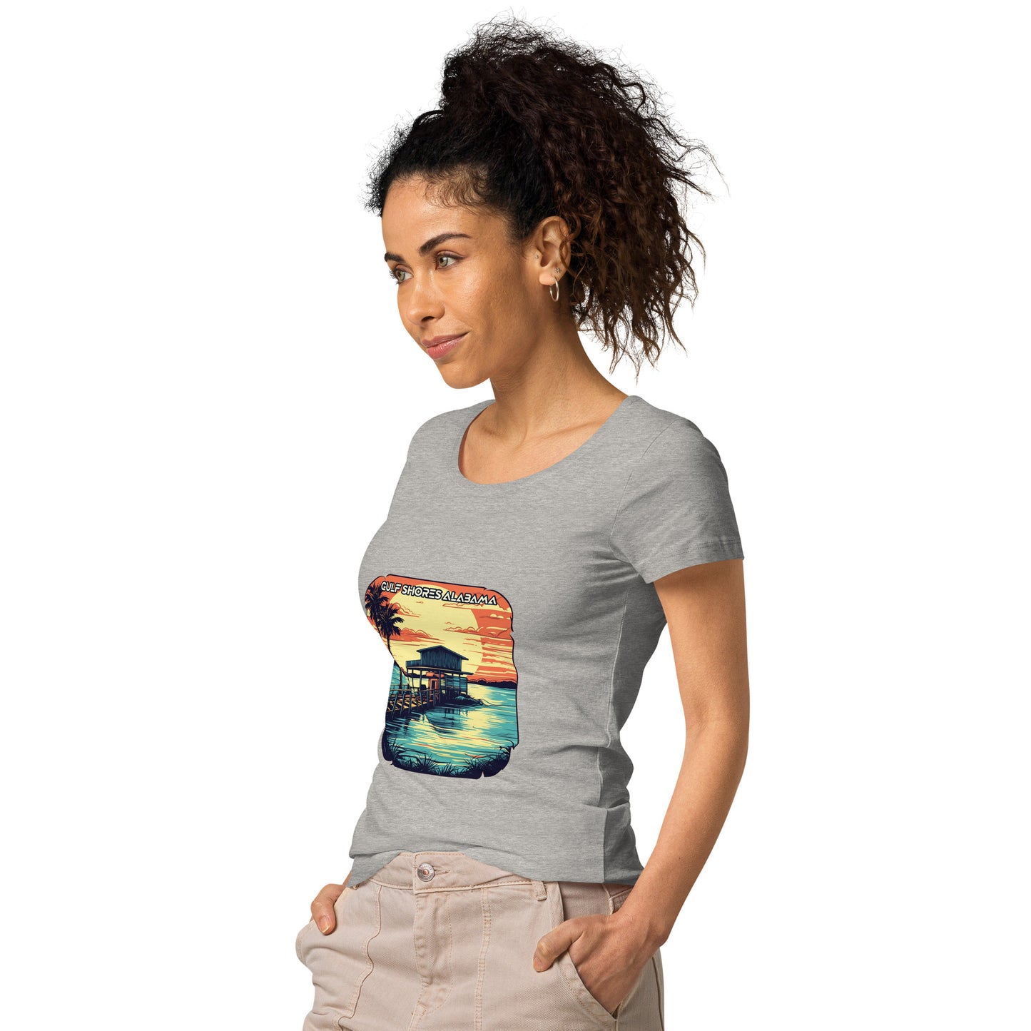 Gulf Shores Alabama Souvenir Women’s basic organic t-shirt