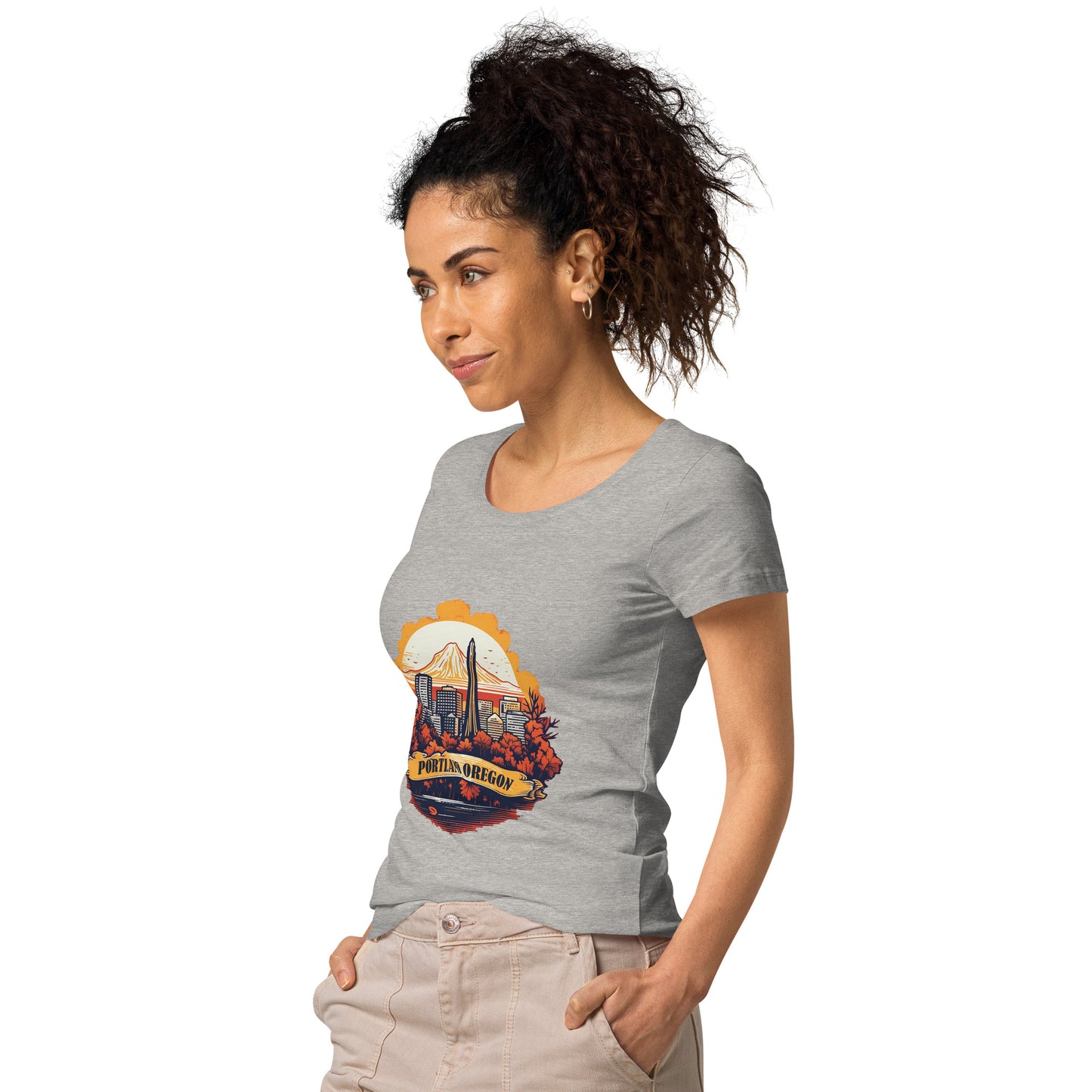 Portland Oregon Souvenir Women’s basic organic t-shirt