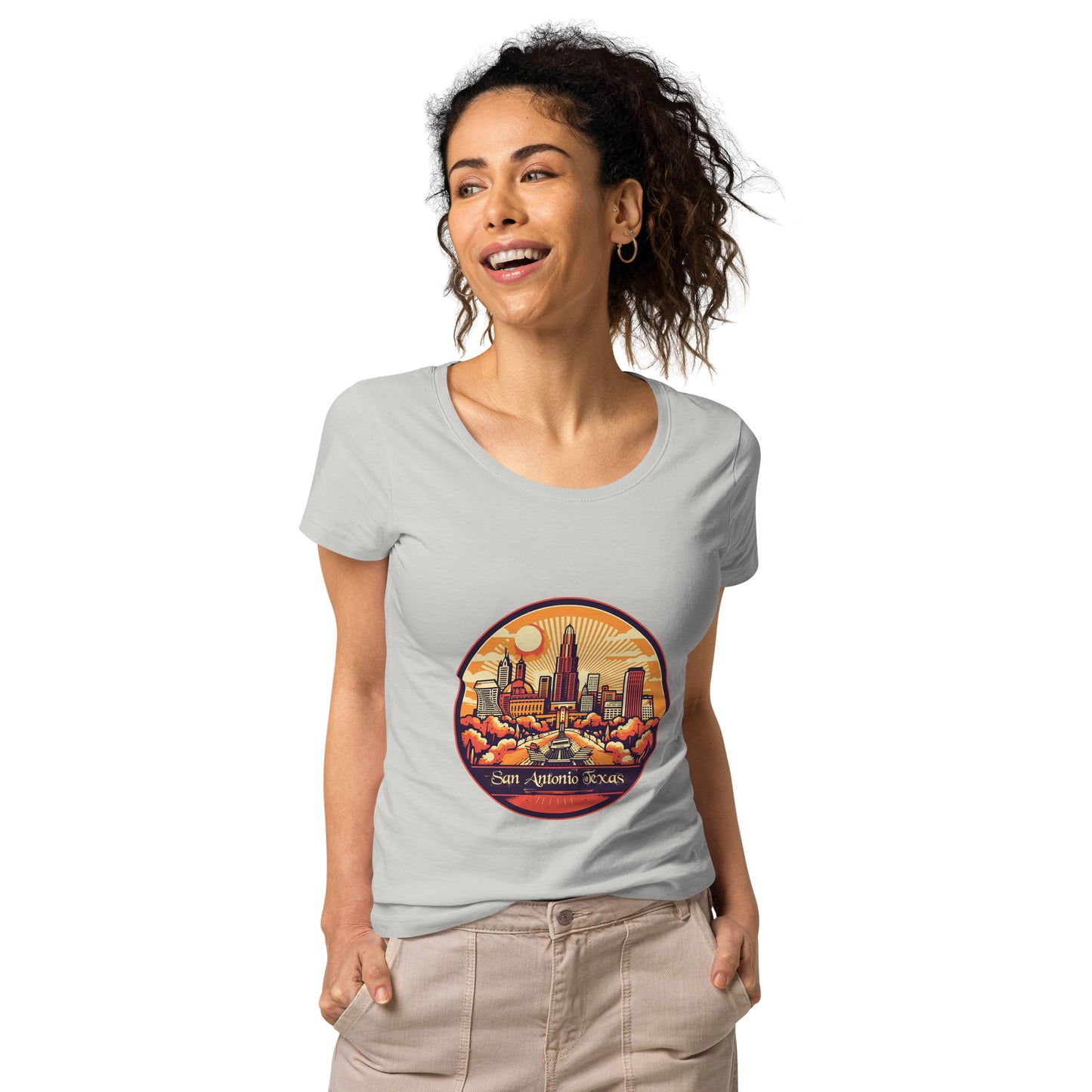 San Antonio Texas Souvenir Women’s basic organic t-shirt