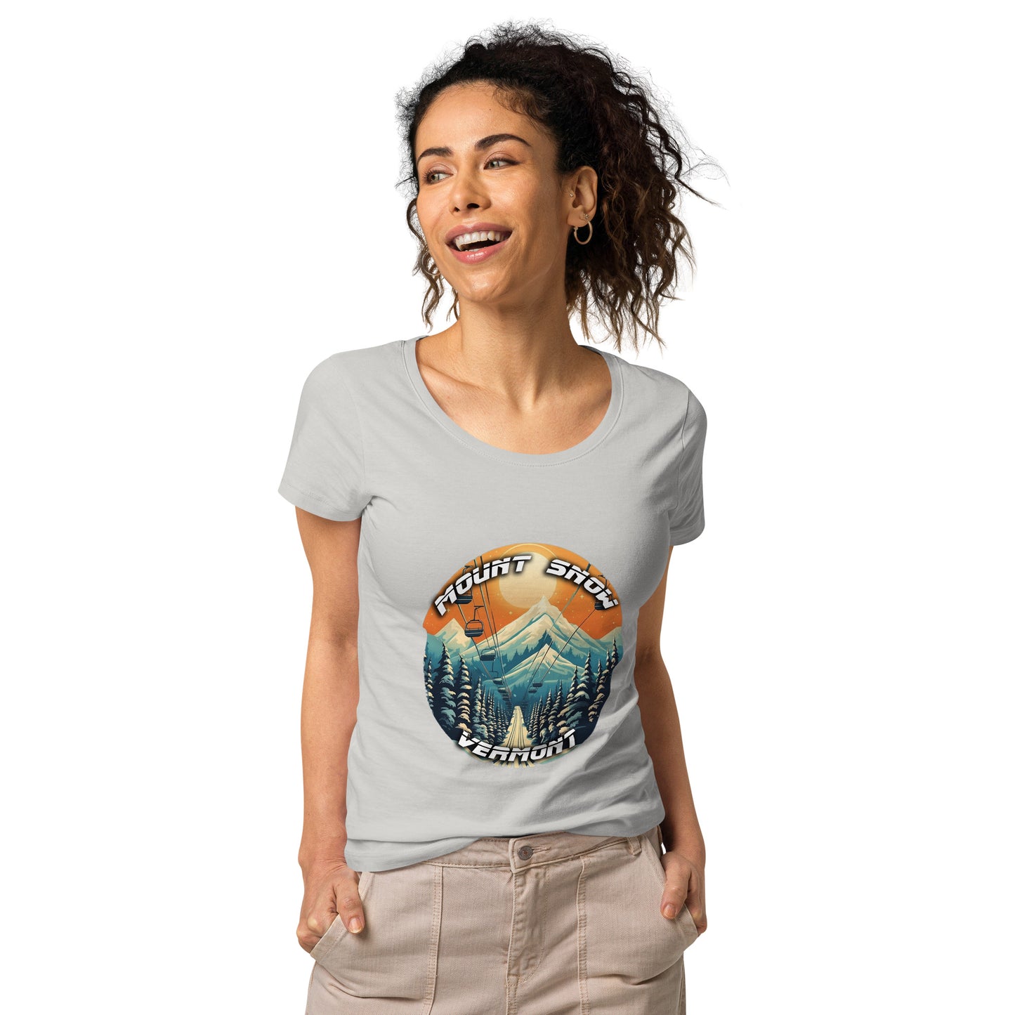 Mount Snow Vermont Souvenir Women’s basic organic t-shirt