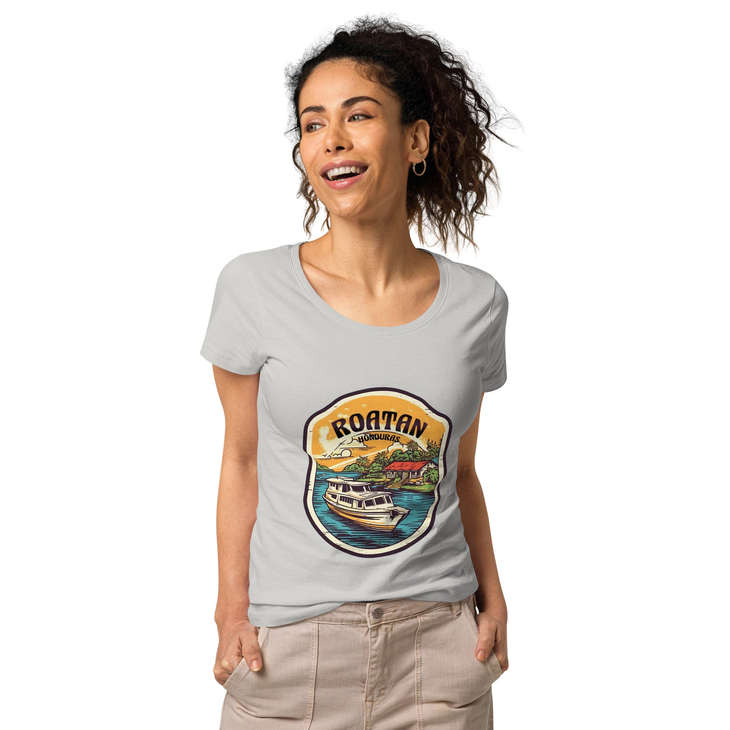 Roatan Honduras Souvenir Women’s basic organic t-shirt