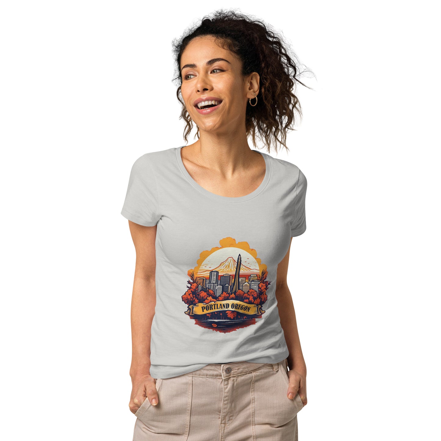 Portland Oregon Souvenir Women’s basic organic t-shirt