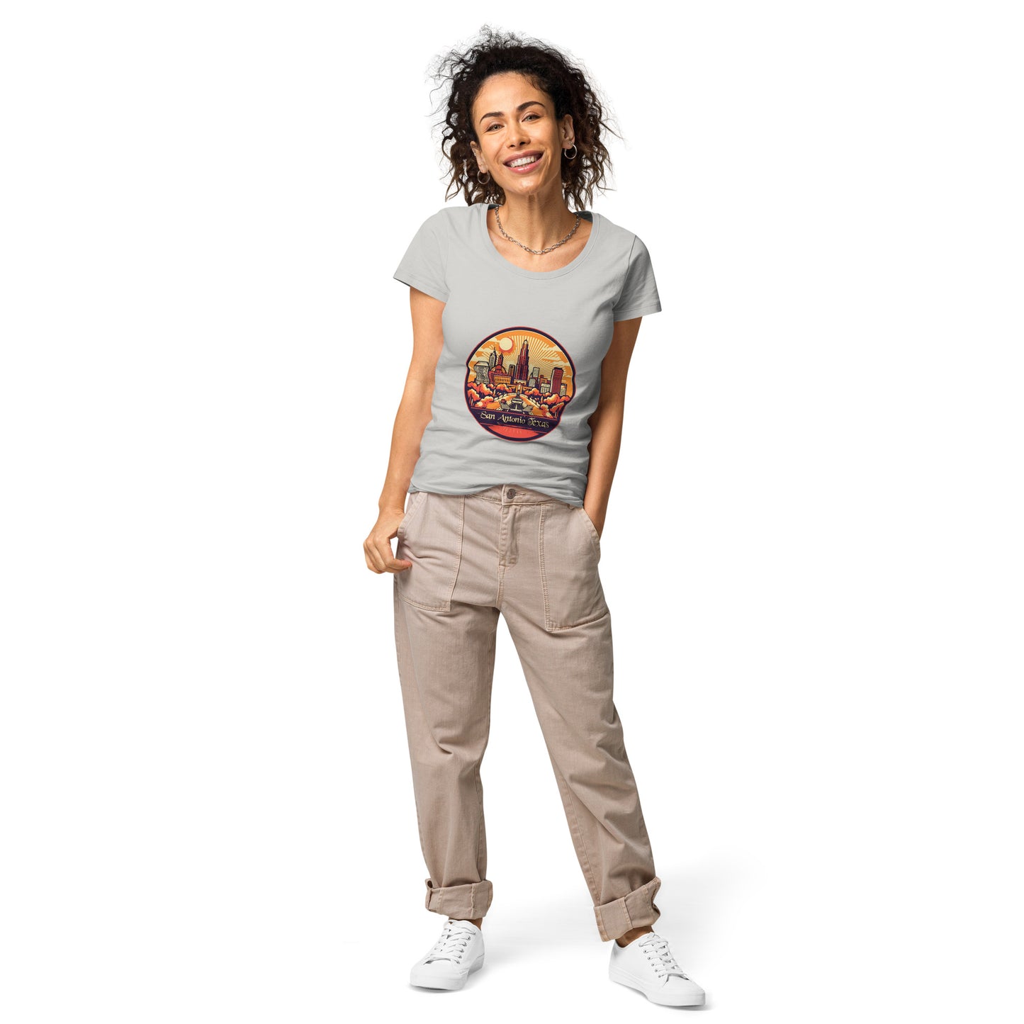 San Antonio Texas Souvenir Women’s basic organic t-shirt