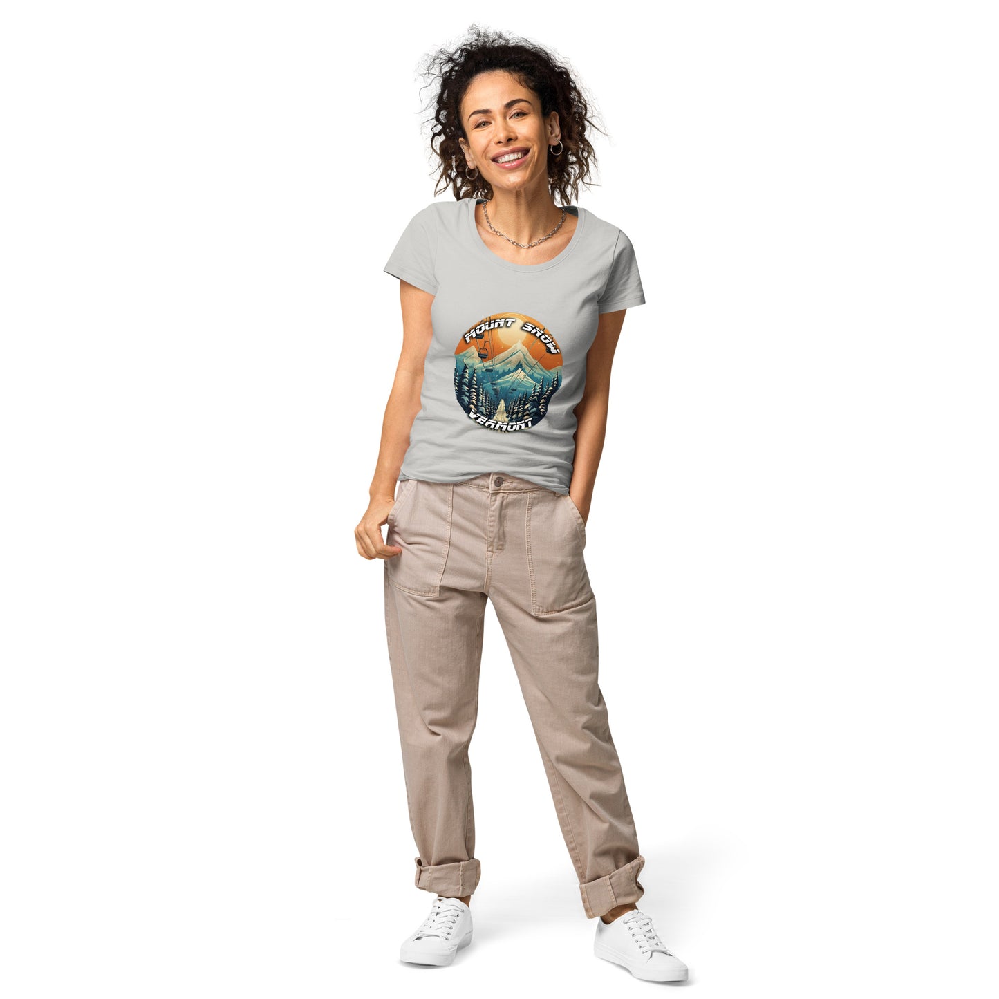 Mount Snow Vermont Souvenir Women’s basic organic t-shirt