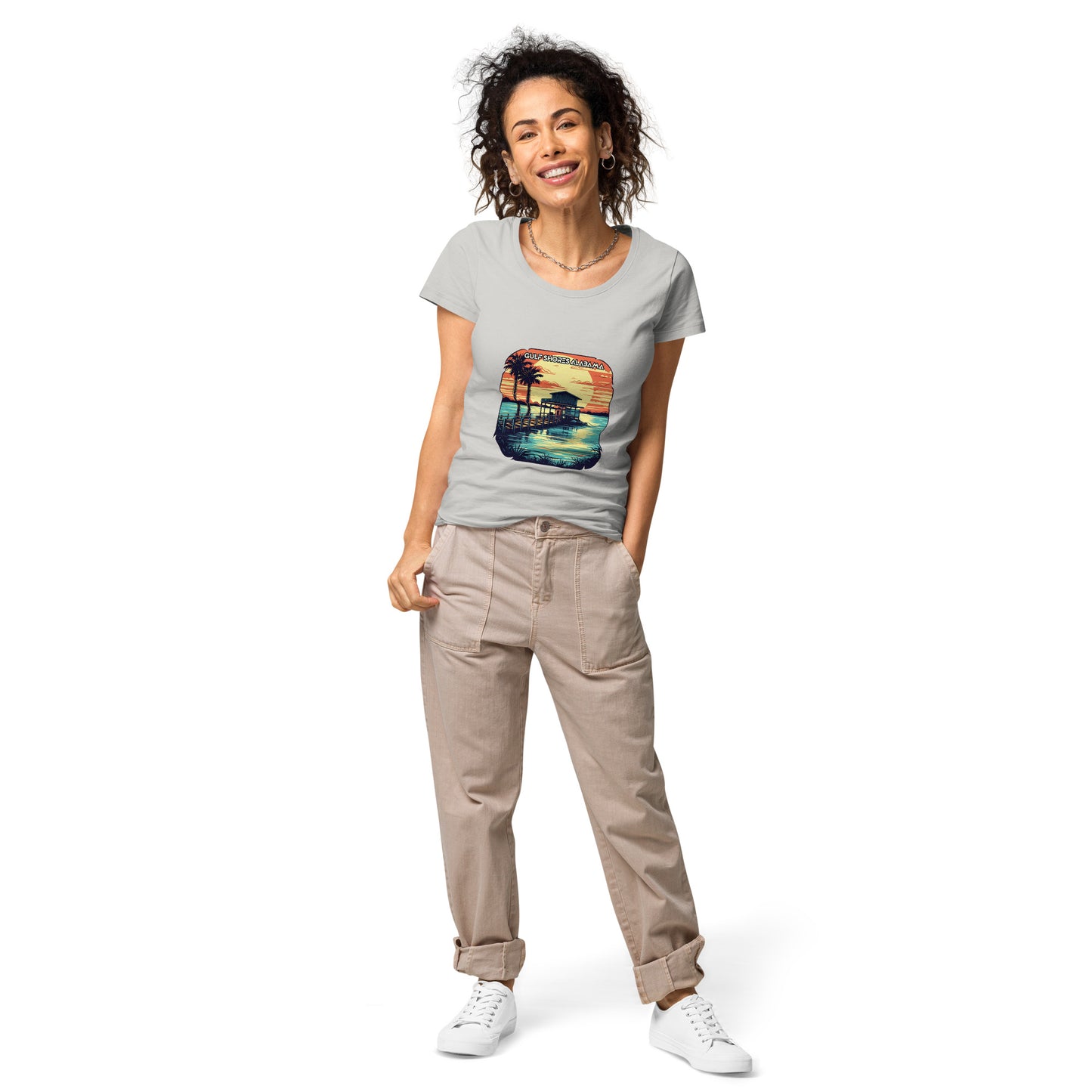 Gulf Shores Alabama Souvenir Women’s basic organic t-shirt