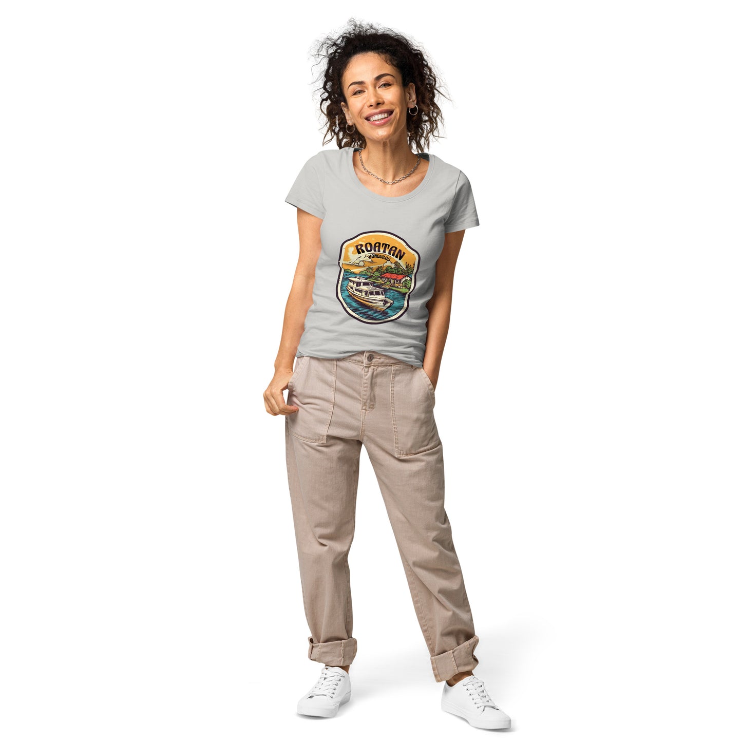 Roatan Honduras Souvenir Women’s basic organic t-shirt