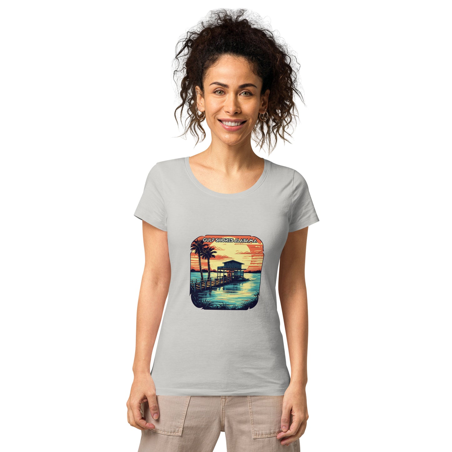 Gulf Shores Alabama Souvenir Women’s basic organic t-shirt