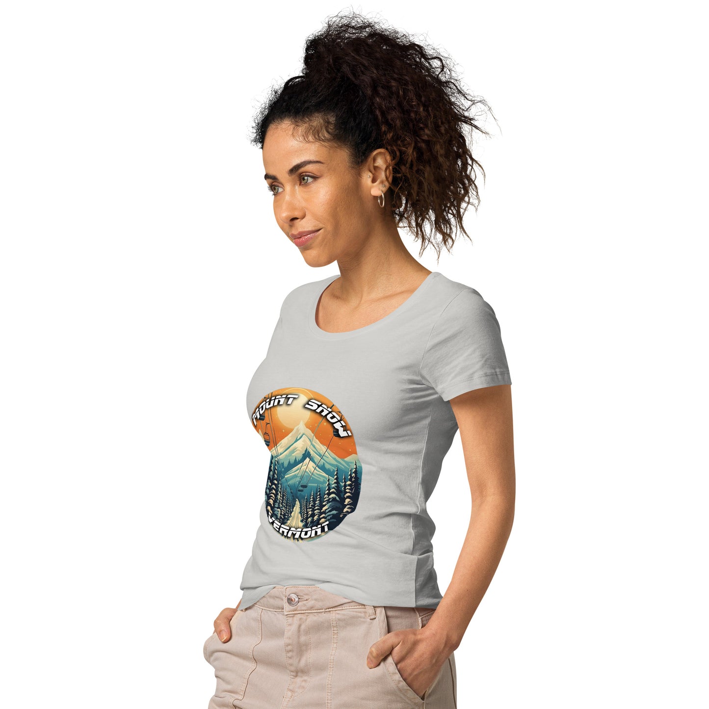 Mount Snow Vermont Souvenir Women’s basic organic t-shirt