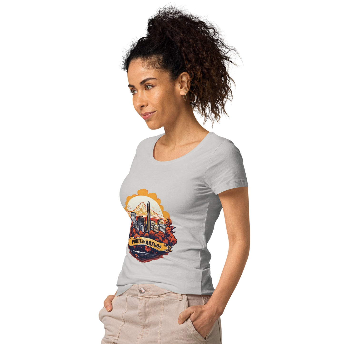 Portland Oregon Souvenir Women’s basic organic t-shirt