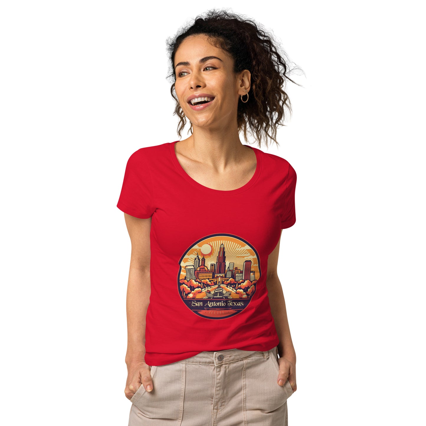 San Antonio Texas Souvenir Women’s basic organic t-shirt