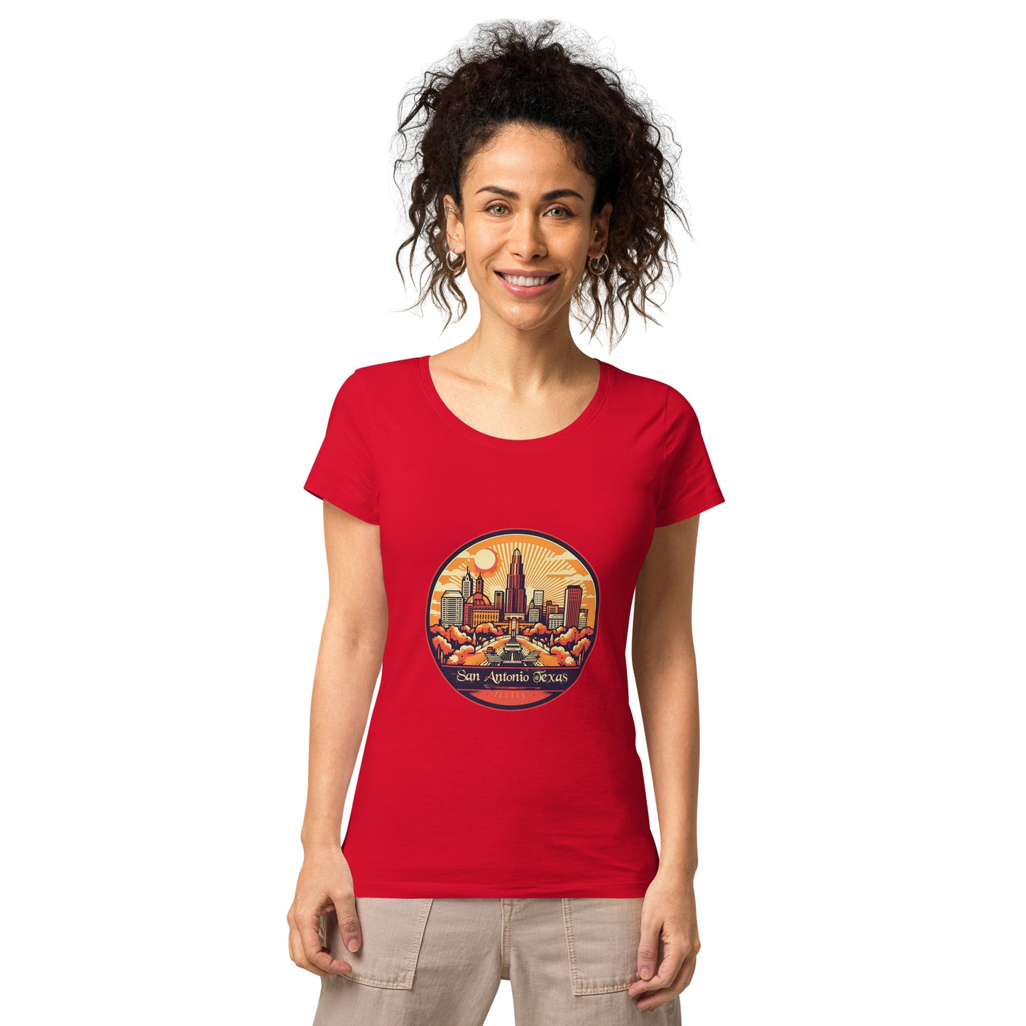 San Antonio Texas Souvenir Women’s basic organic t-shirt