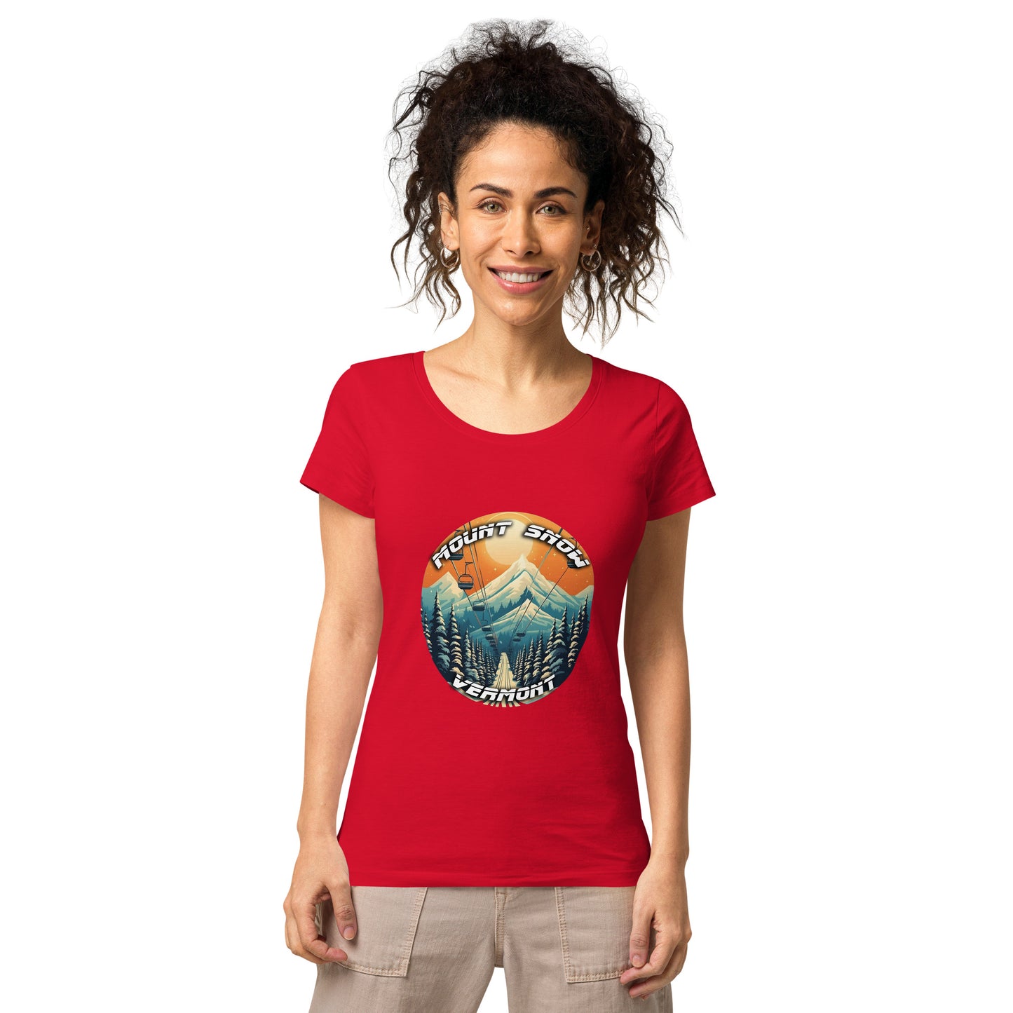 Mount Snow Vermont Souvenir Women’s basic organic t-shirt