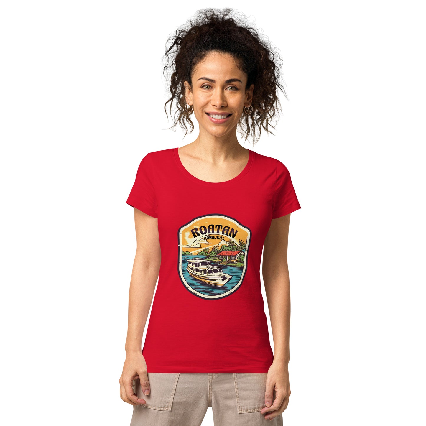 Roatan Honduras Souvenir Women’s basic organic t-shirt