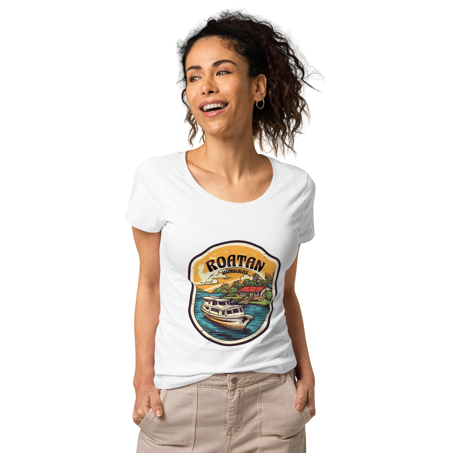 Roatan Honduras Souvenir Women’s basic organic t-shirt