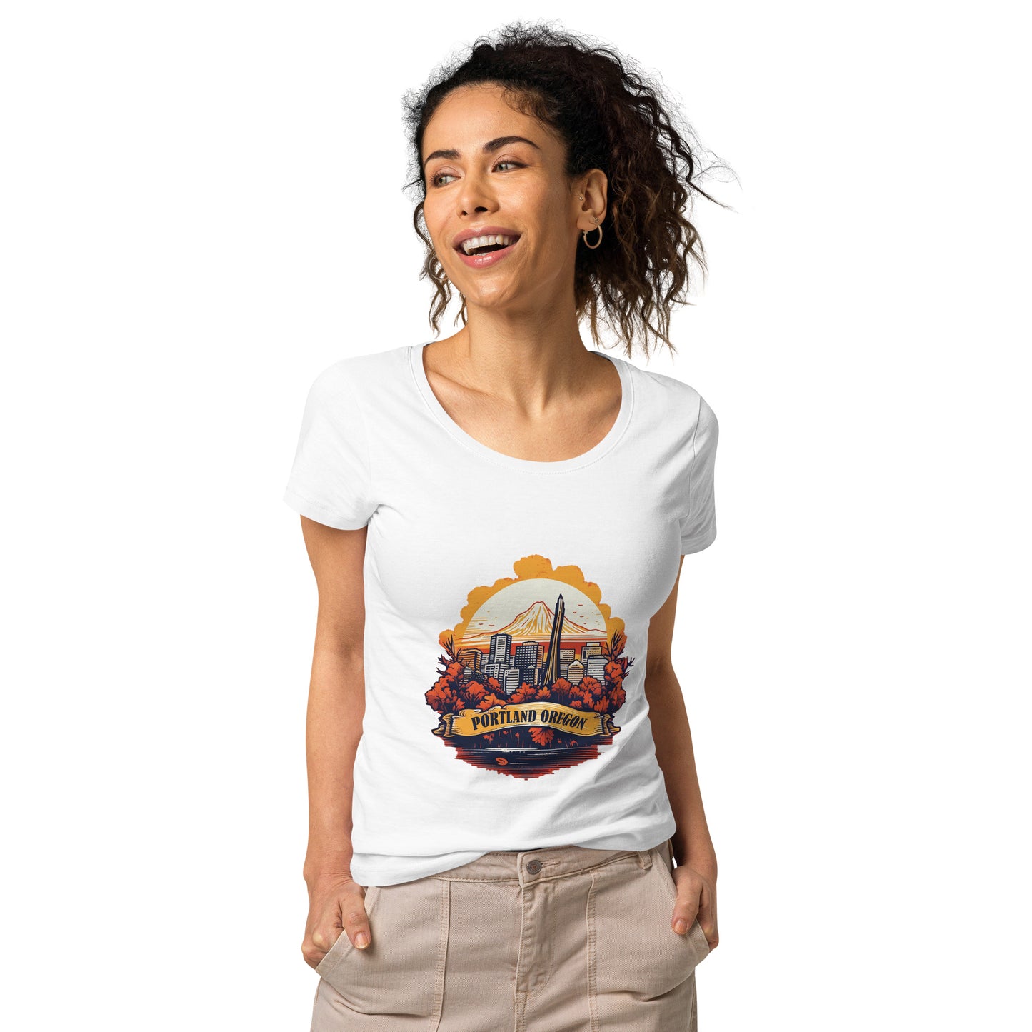 Portland Oregon Souvenir Women’s basic organic t-shirt