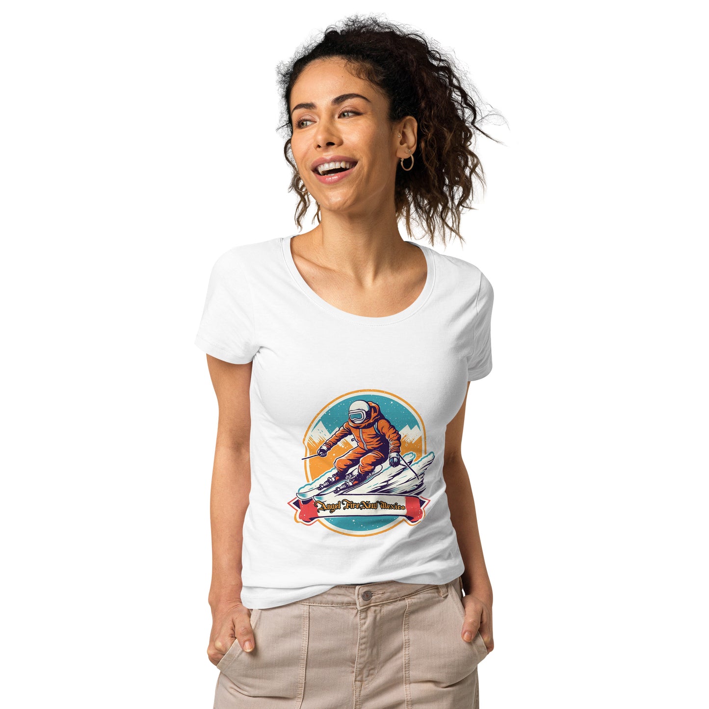 Angel Fire New Mexico Souvenir Women’s basic organic t-shirt