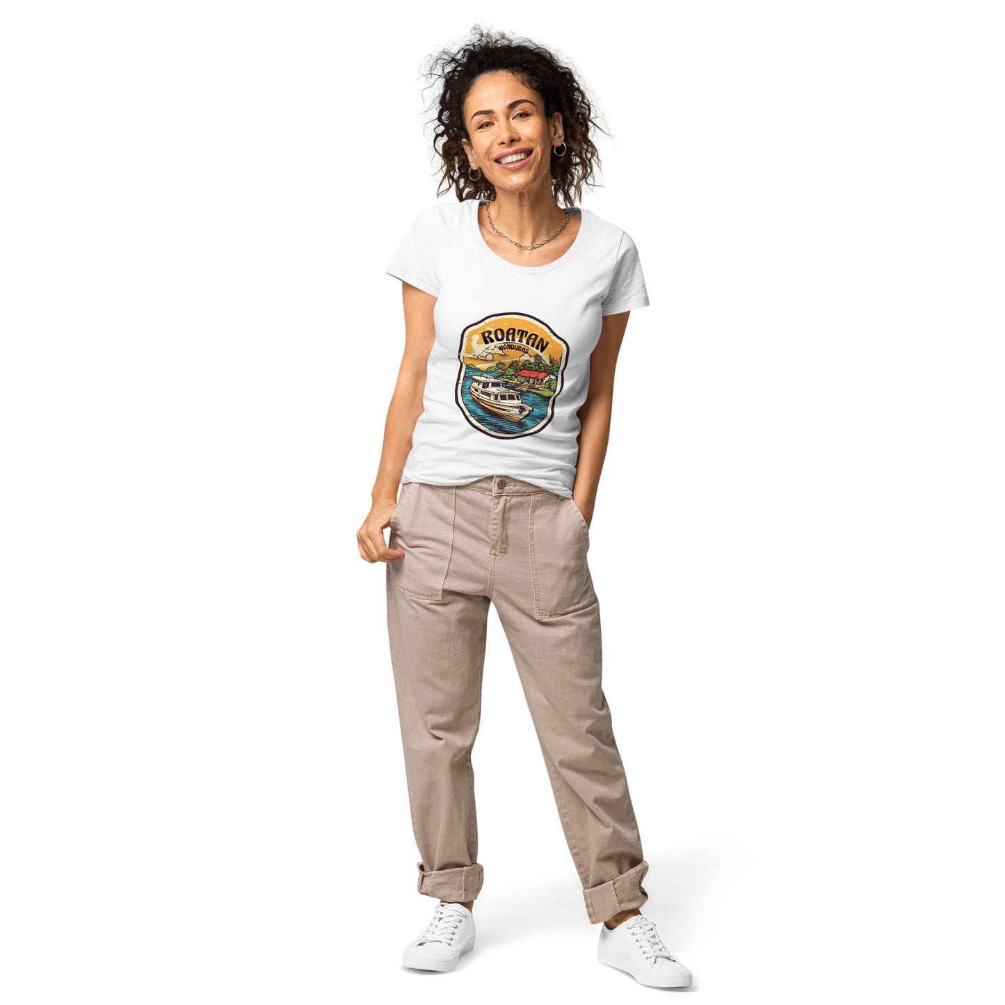 Roatan Honduras Souvenir Women’s basic organic t-shirt