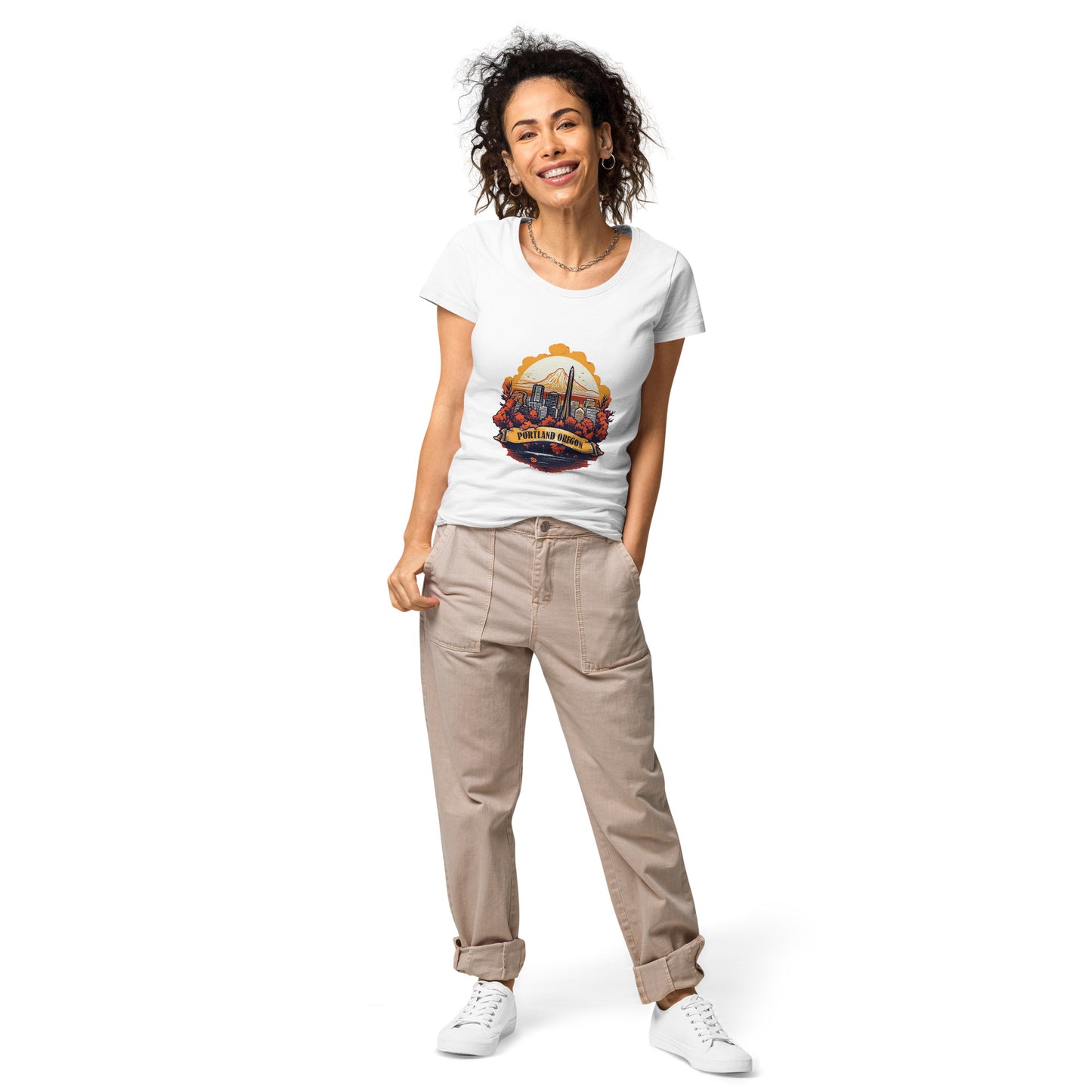 Portland Oregon Souvenir Women’s basic organic t-shirt