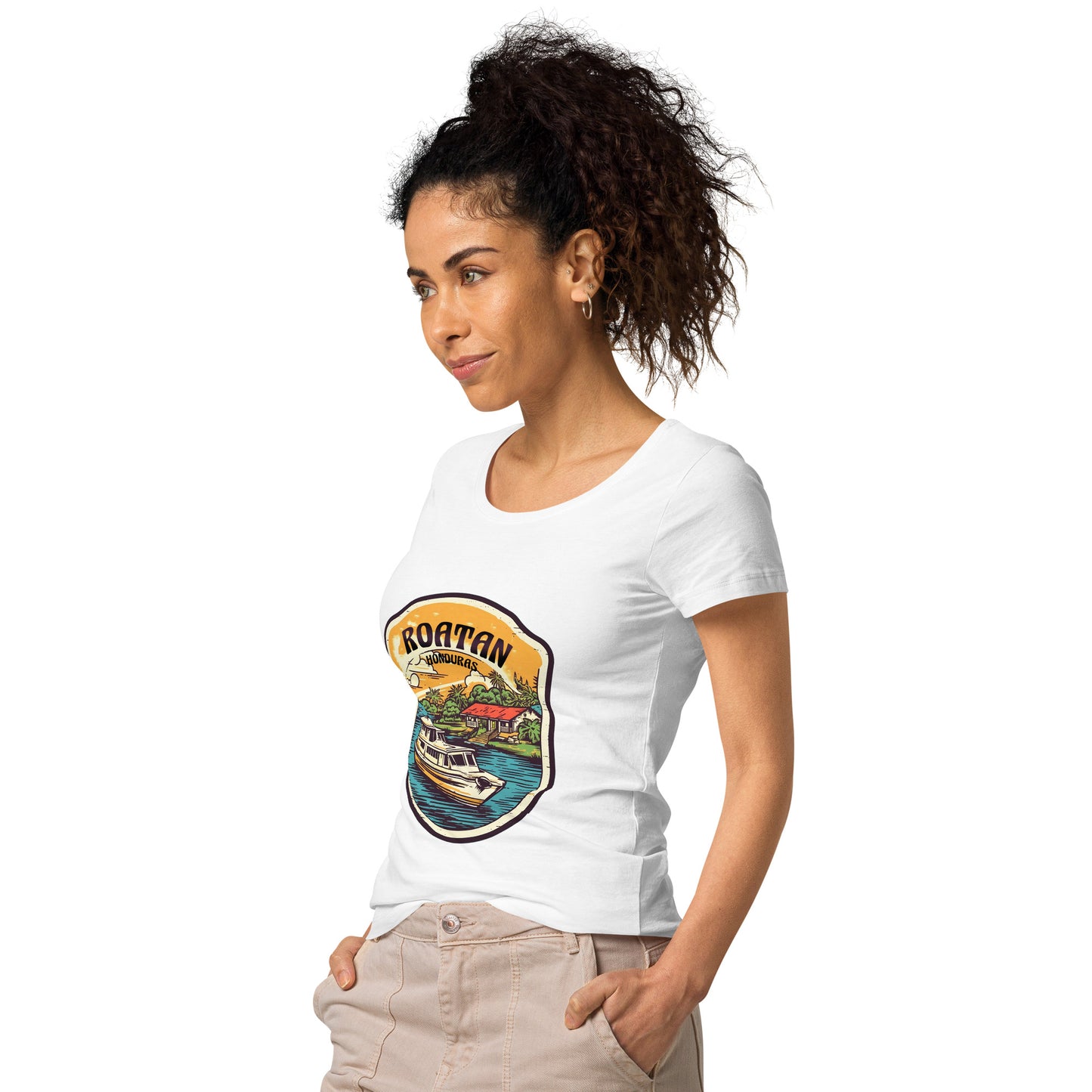 Roatan Honduras Souvenir Women’s basic organic t-shirt