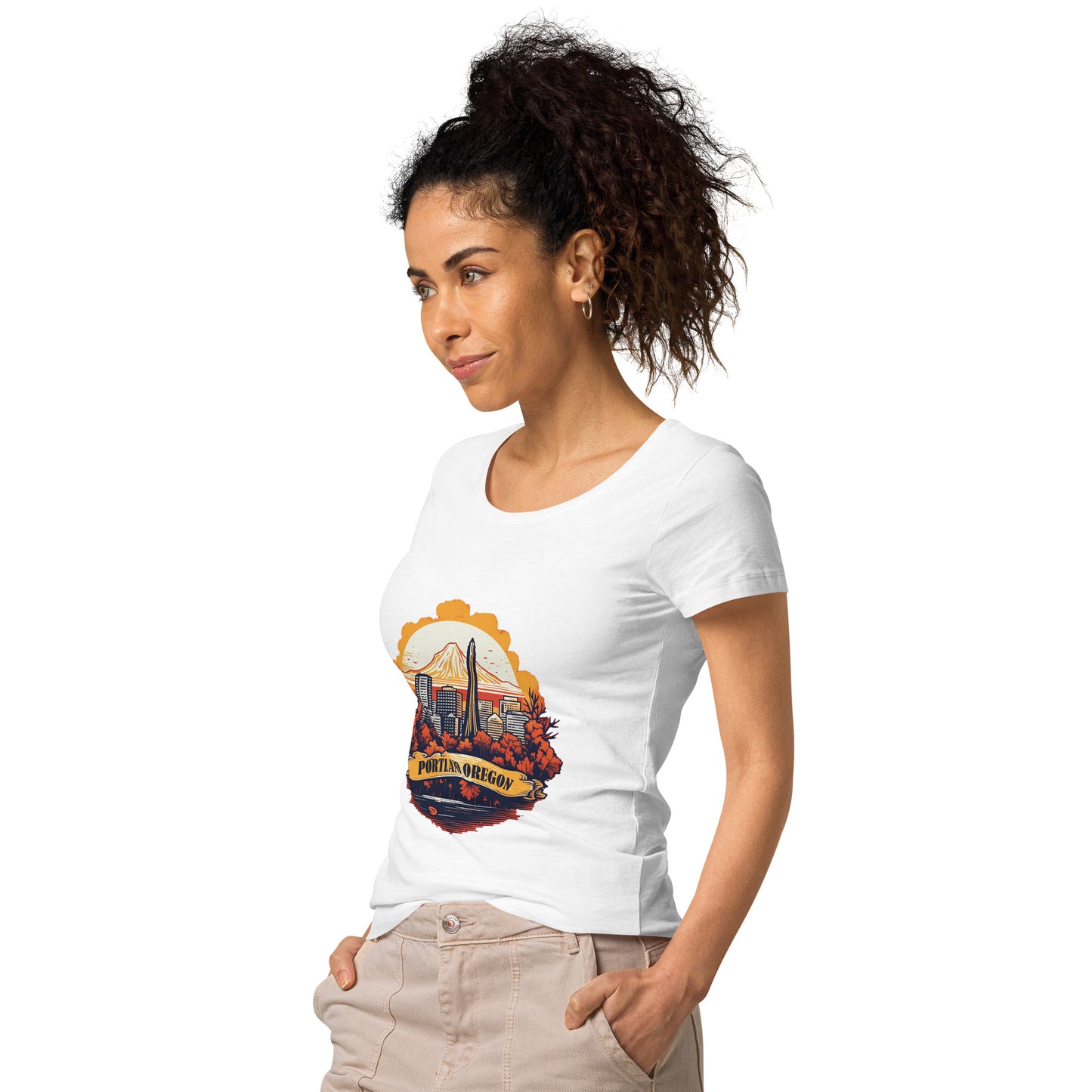 Portland Oregon Souvenir Women’s basic organic t-shirt