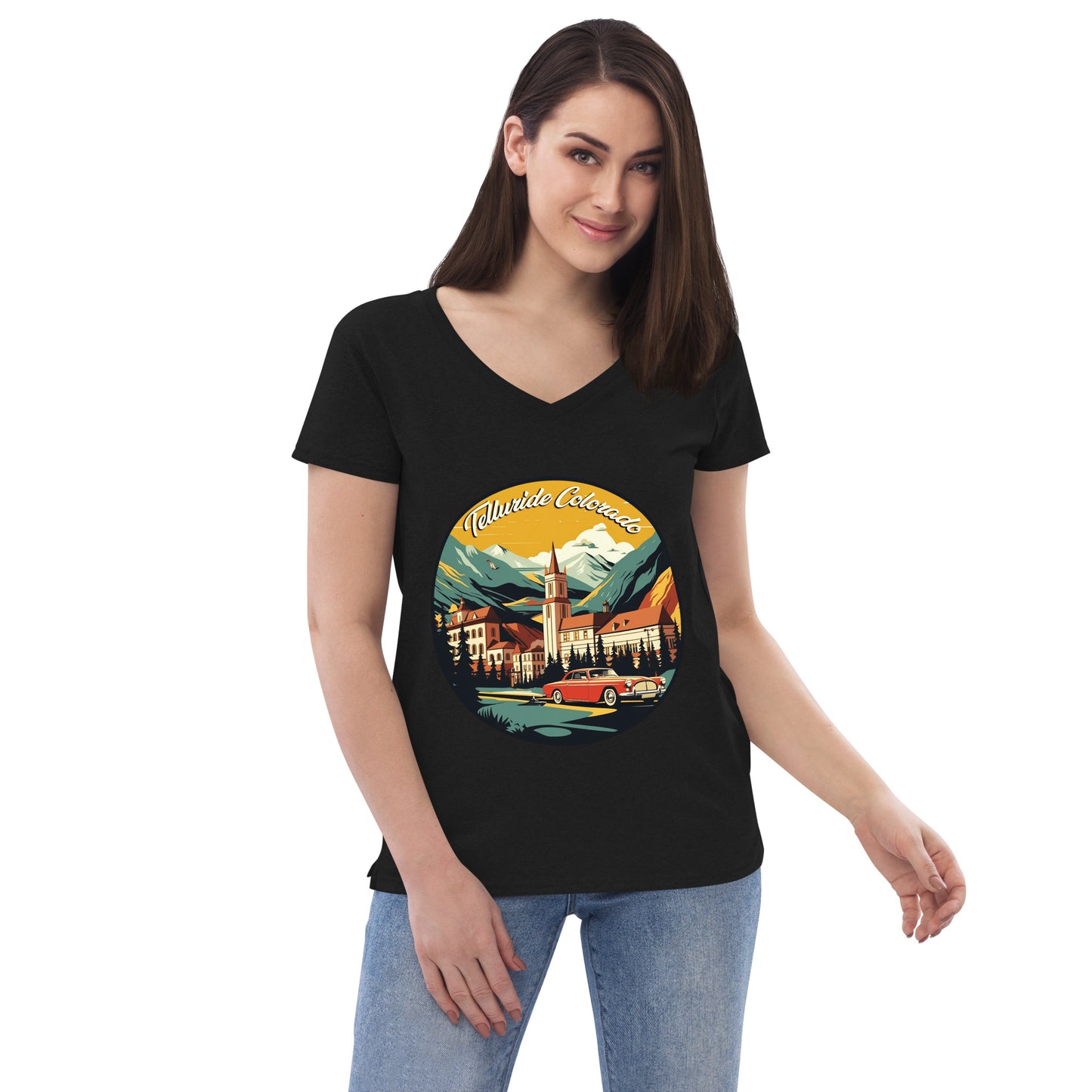 Telluride Colorado Souvenir Women’s recycled v-neck t-shirt