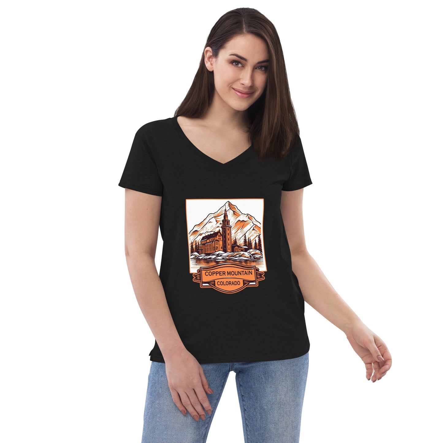 Copper Mountain Colorado Souvenir Women’s recycled v-neck t-shirt