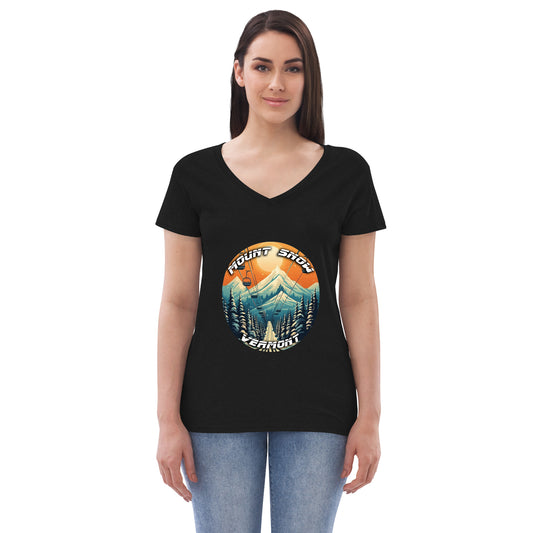 Mount Snow Vermont Souvenir Women’s recycled v-neck t-shirt