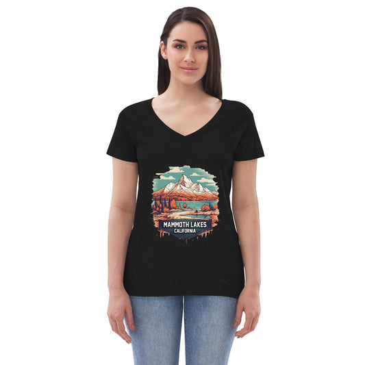 Mammoth Lakes California Souvenir Women’s recycled v-neck t-shirt