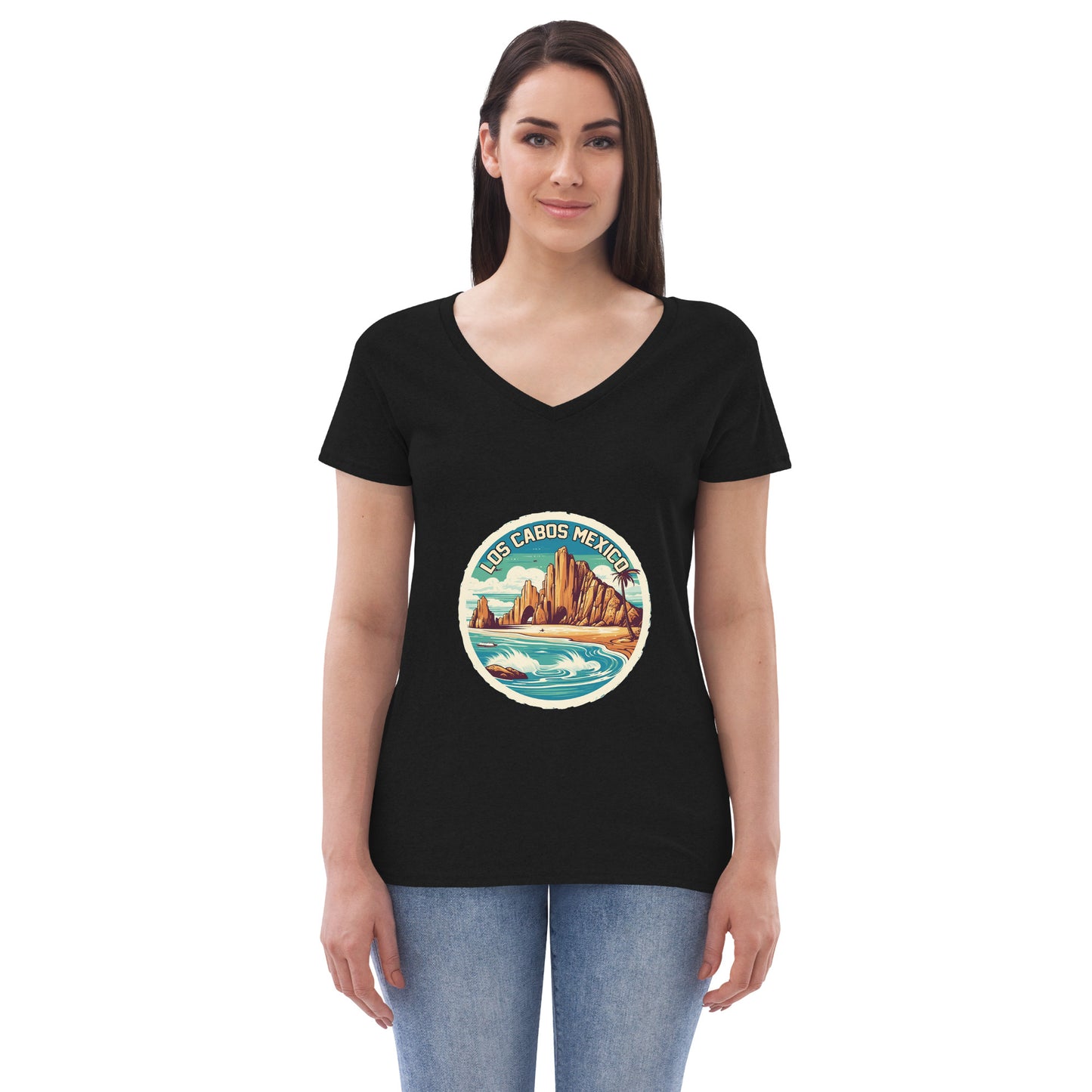 Los Cabos Mexico Souvenir Women’s recycled v-neck t-shirt