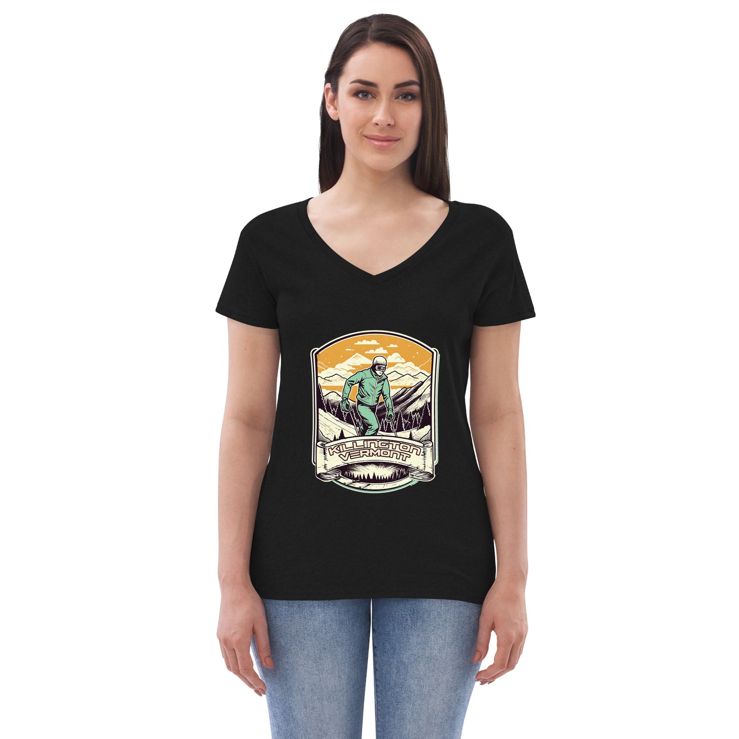 Killington Vermont Souvenir Women’s recycled v-neck t-shirt