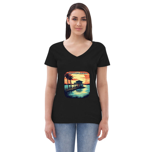 Gulf Shores Alabama Souvenir Women’s recycled v-neck t-shirt