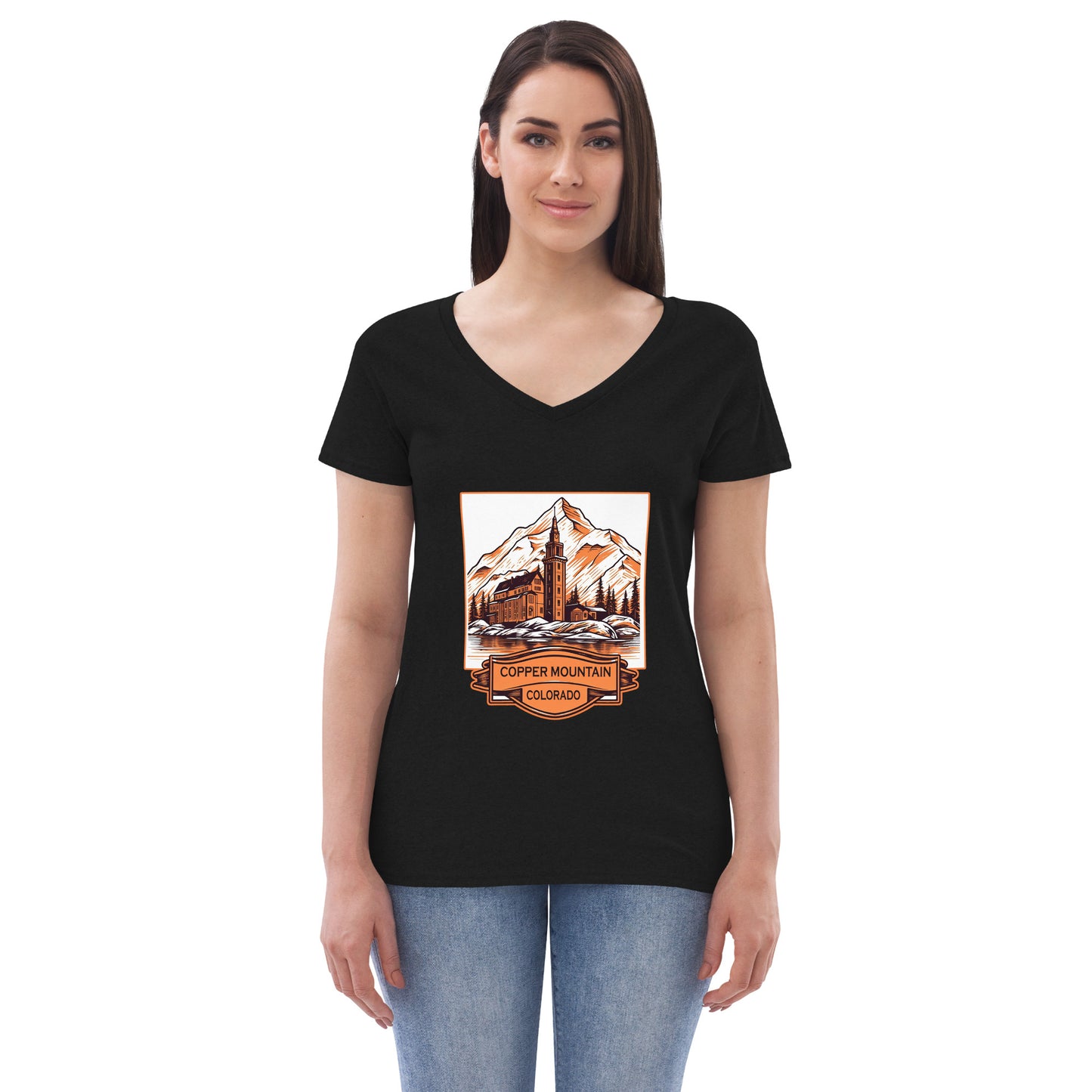 Copper Mountain Colorado Souvenir Women’s recycled v-neck t-shirt