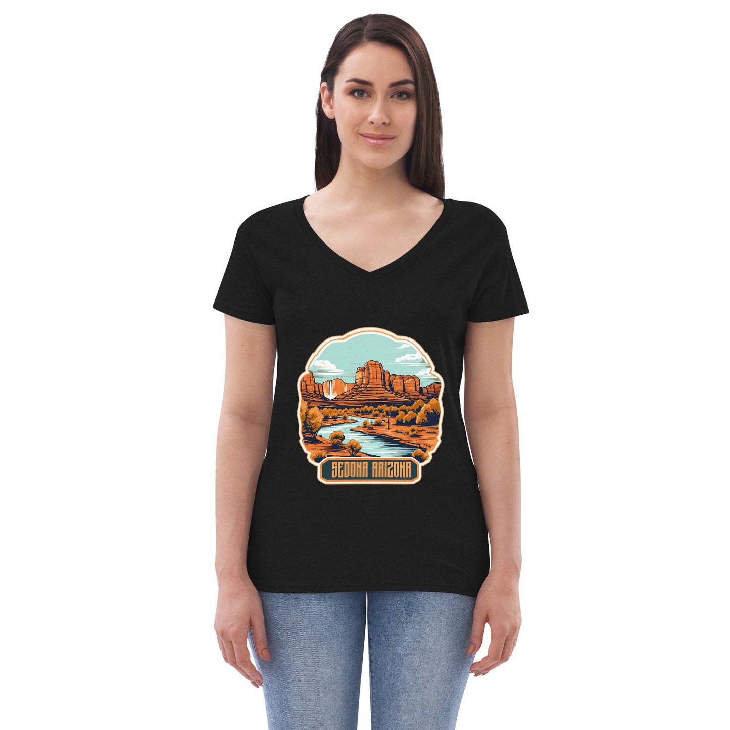 Sedona Arizona Souvenir Women’s recycled v-neck t-shirt