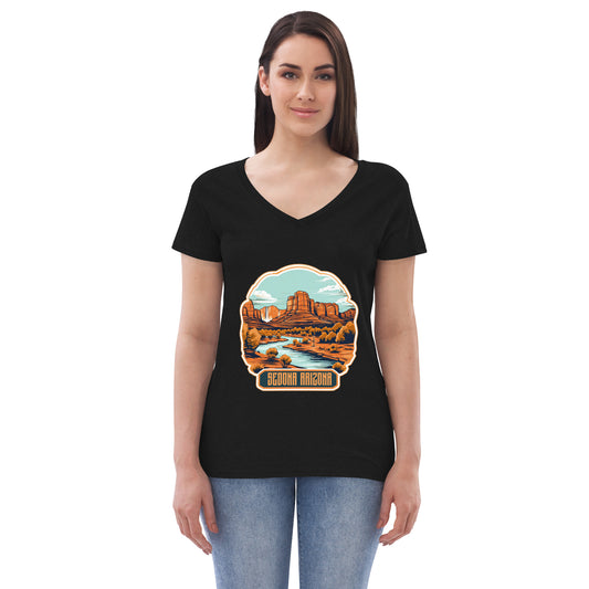 Sedona Arizona Souvenir Women’s recycled v-neck t-shirt