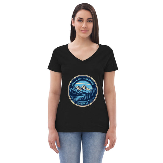 Blue Ridge Georgia Souvenir Women’s recycled v-neck t-shirt