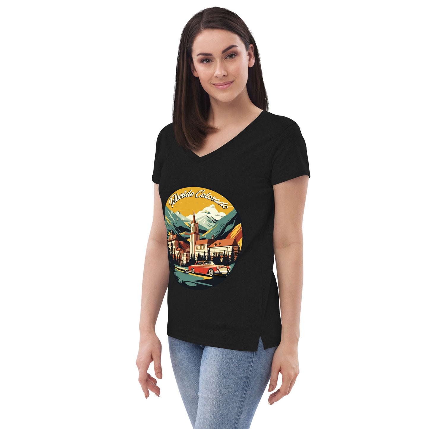 Telluride Colorado Souvenir Women’s recycled v-neck t-shirt