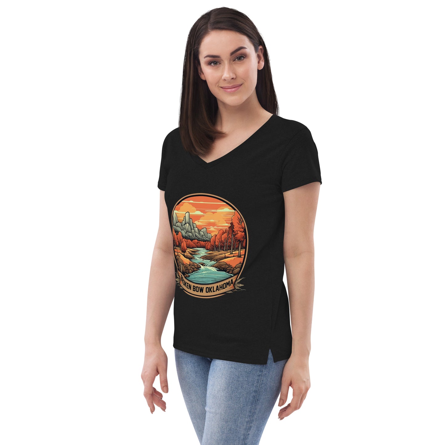 Broken Bow Oklahoma Souvenir Women’s recycled v-neck t-shirt