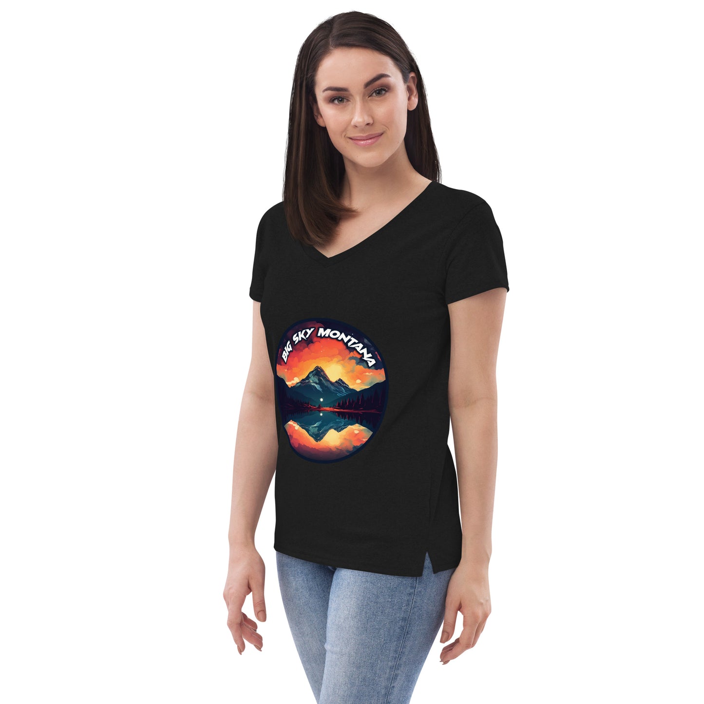 Big Sky Montana Souvenir Women’s recycled v-neck t-shirt