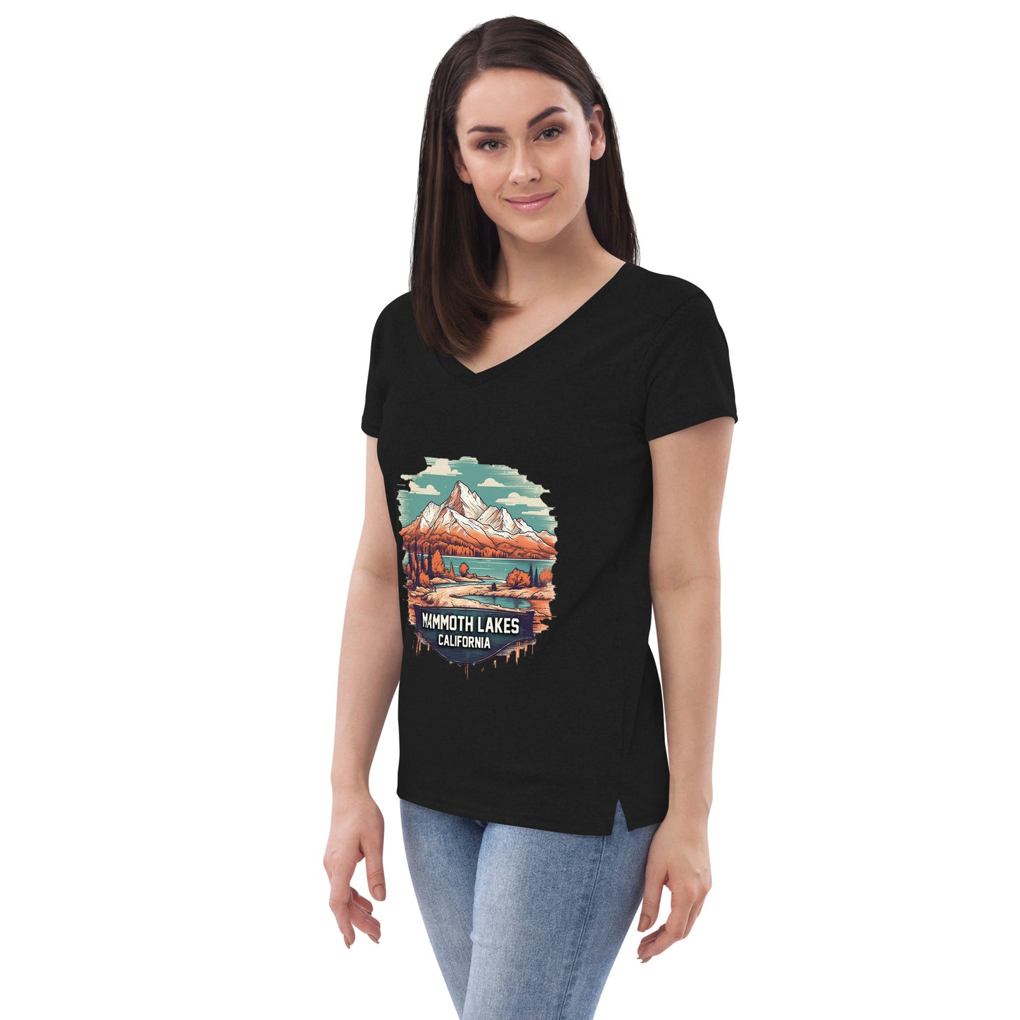 Mammoth Lakes California Souvenir Women’s recycled v-neck t-shirt