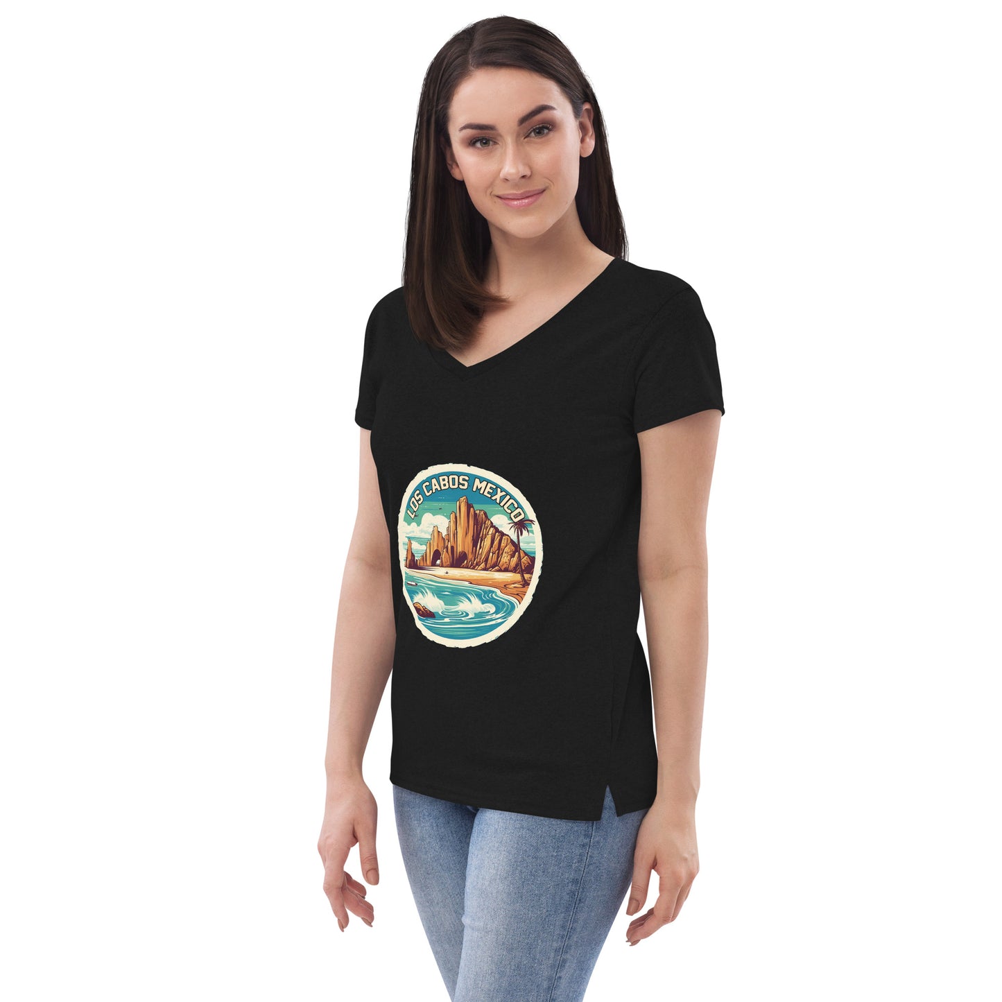 Los Cabos Mexico Souvenir Women’s recycled v-neck t-shirt