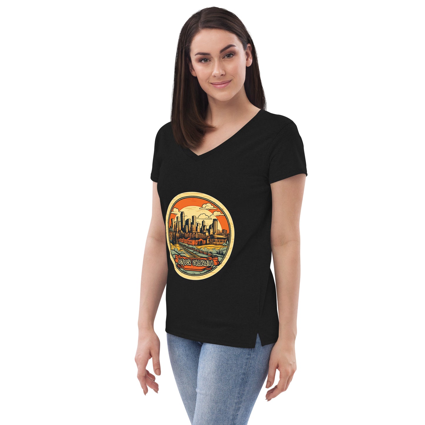 Denver Colorado Souvenir Women’s recycled v-neck t-shirt