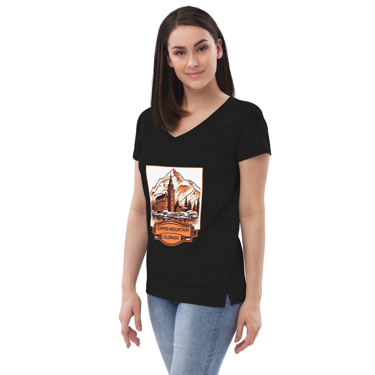 Copper Mountain Colorado Souvenir Women’s recycled v-neck t-shirt