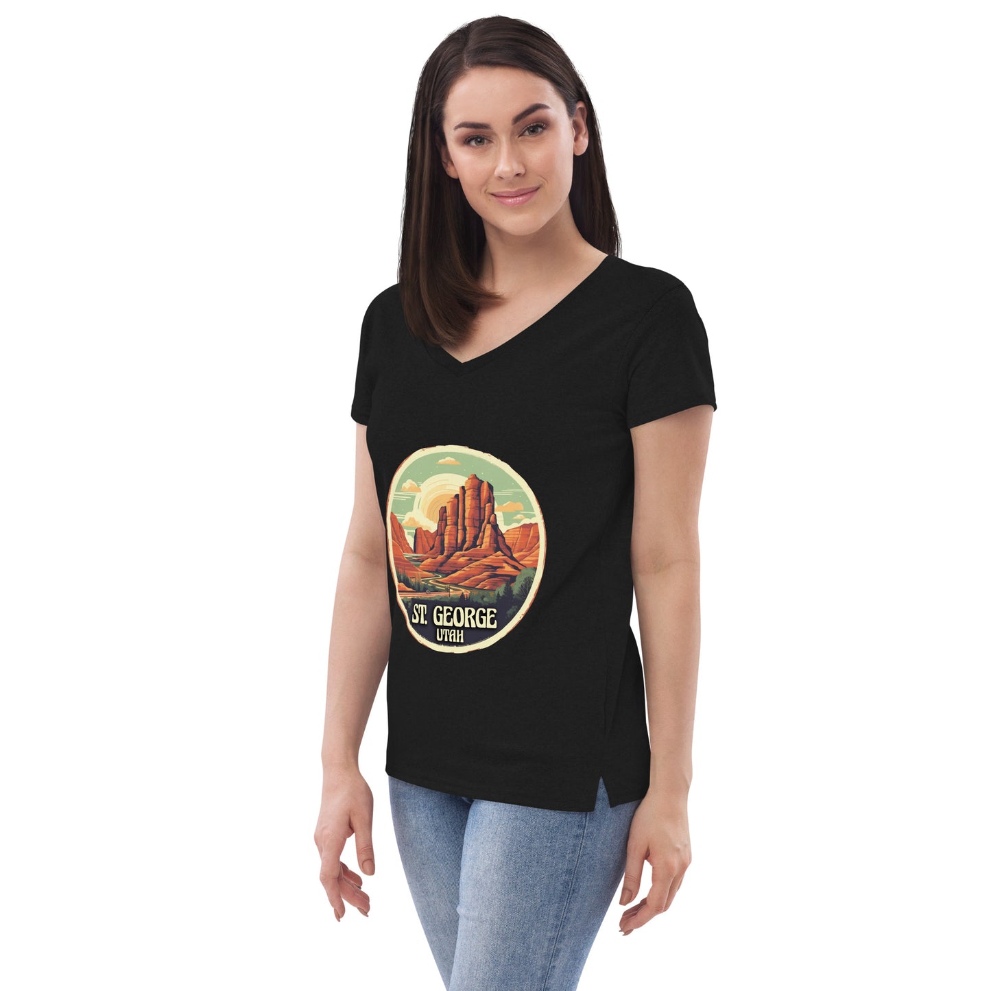 St. George Utah Souvenir Women’s recycled v-neck t-shirt