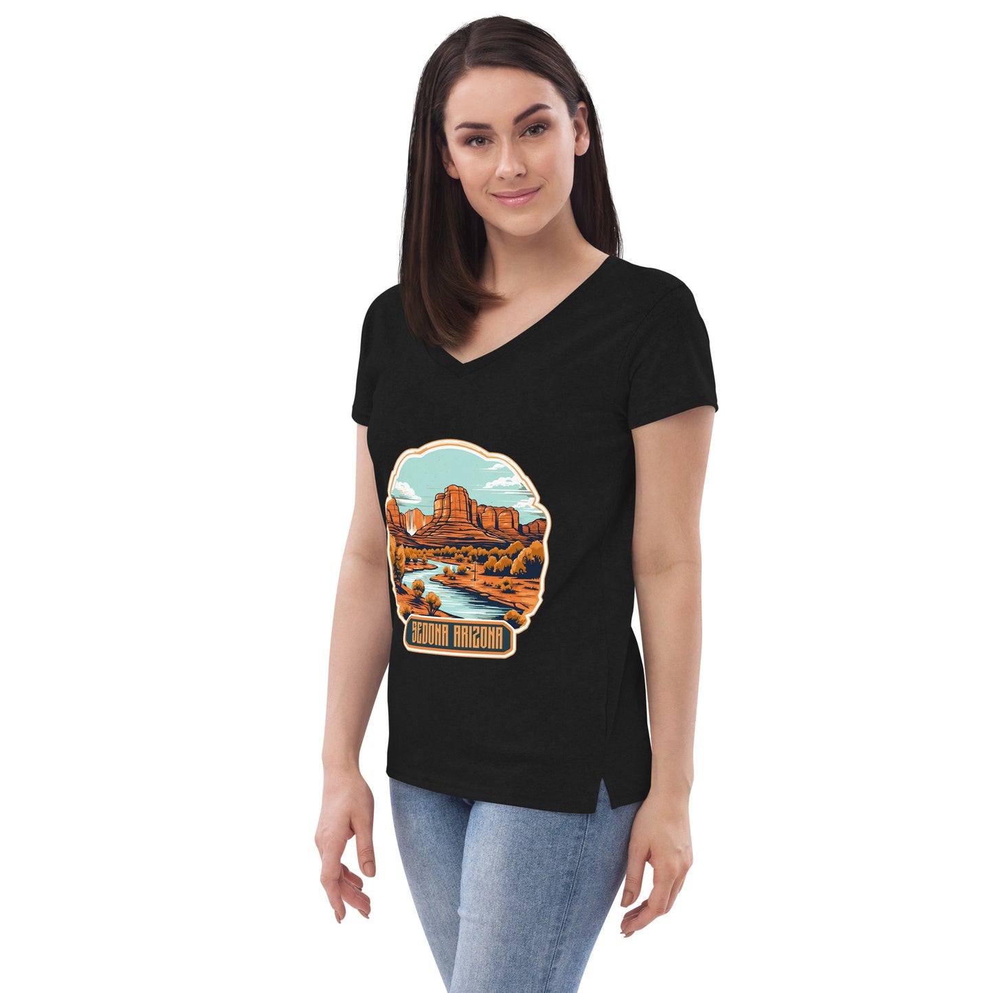 Sedona Arizona Souvenir Women’s recycled v-neck t-shirt