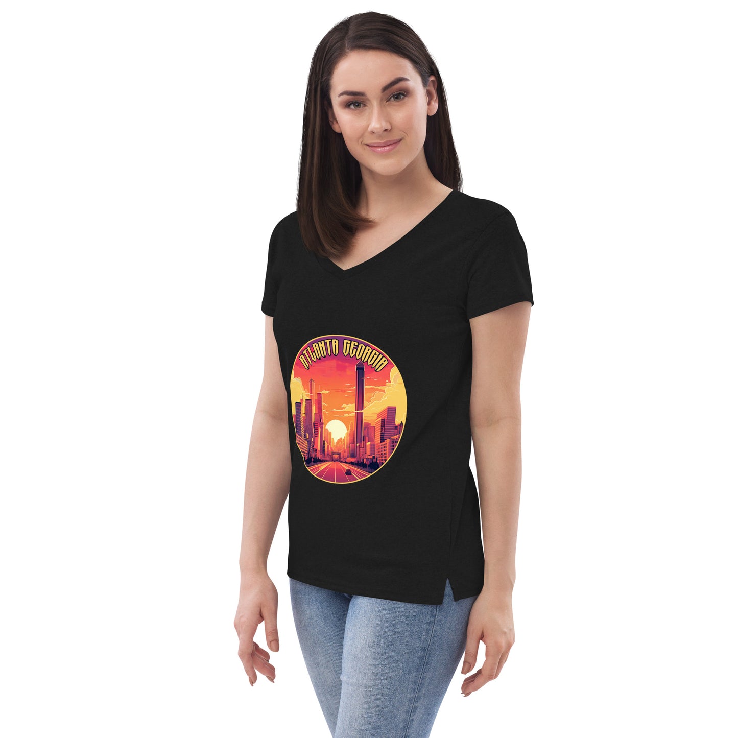 Atlanta Georgia Souvenir Women’s recycled v-neck t-shirt