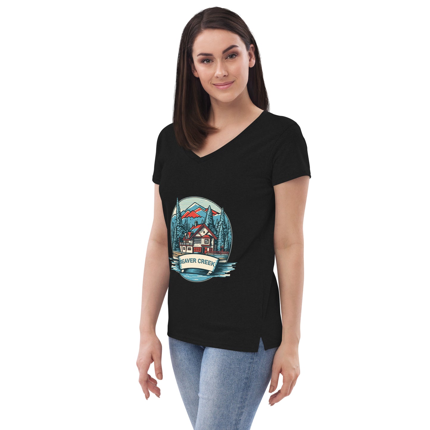 Beaver Creek Colorado Souvenir Women’s recycled v-neck t-shirt