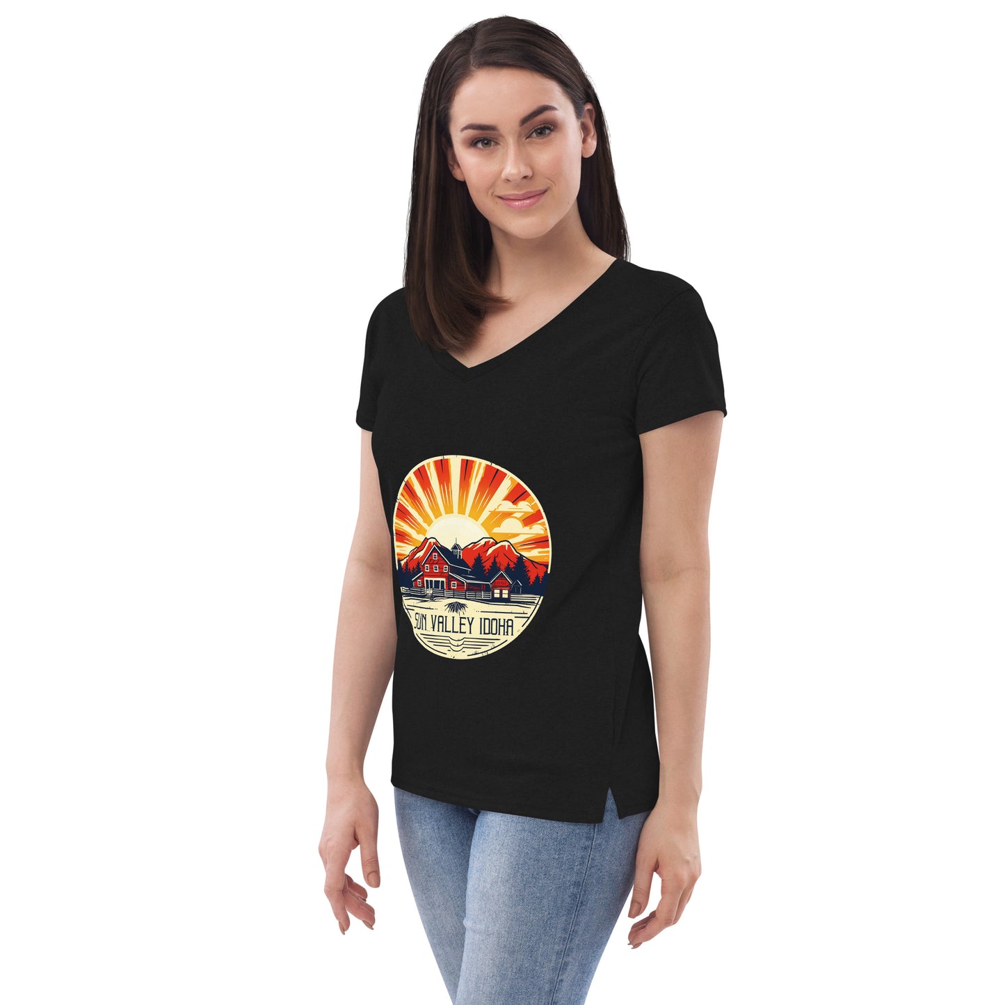 Sun Valley Idaho Souvenir Women’s recycled v-neck t-shirt