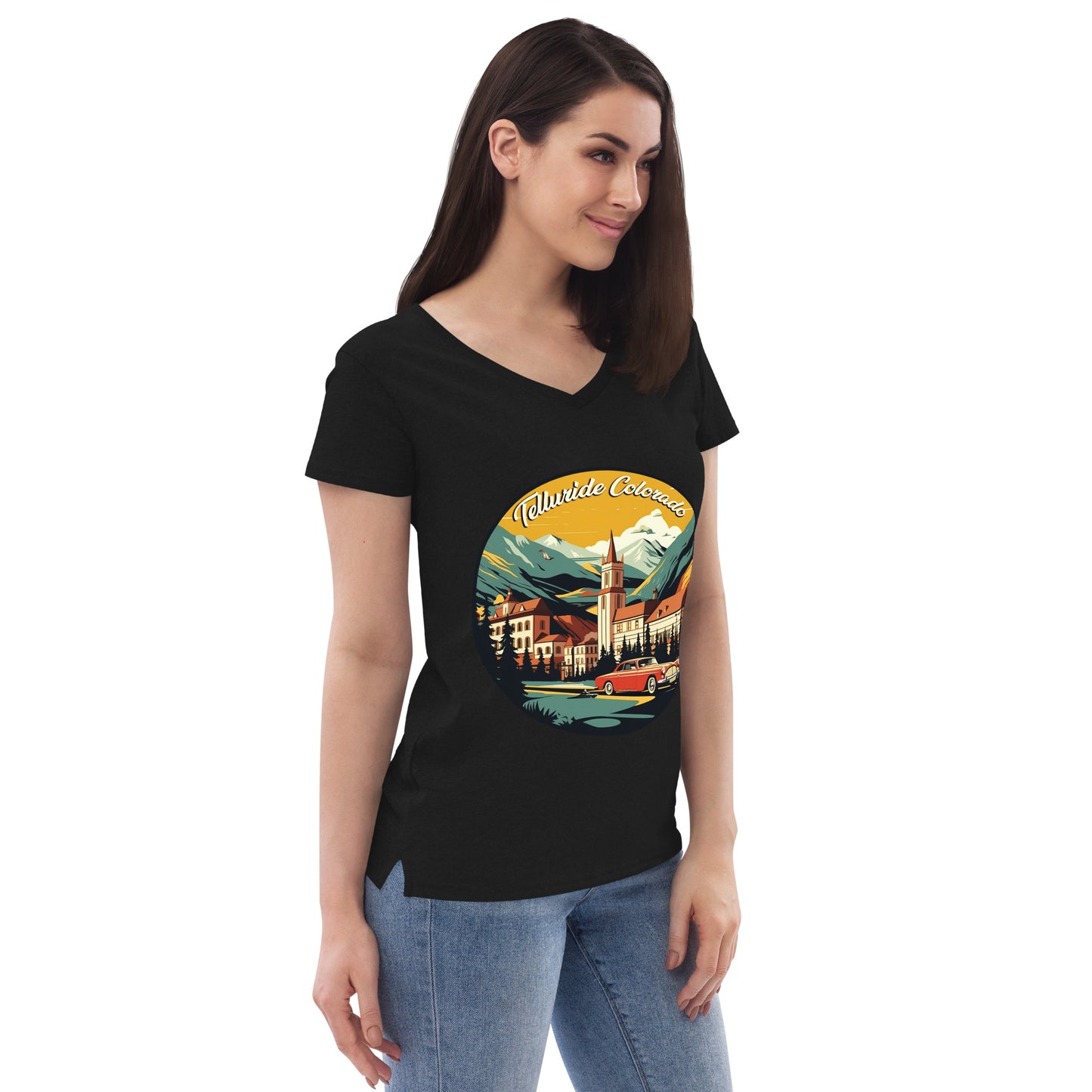 Telluride Colorado Souvenir Women’s recycled v-neck t-shirt