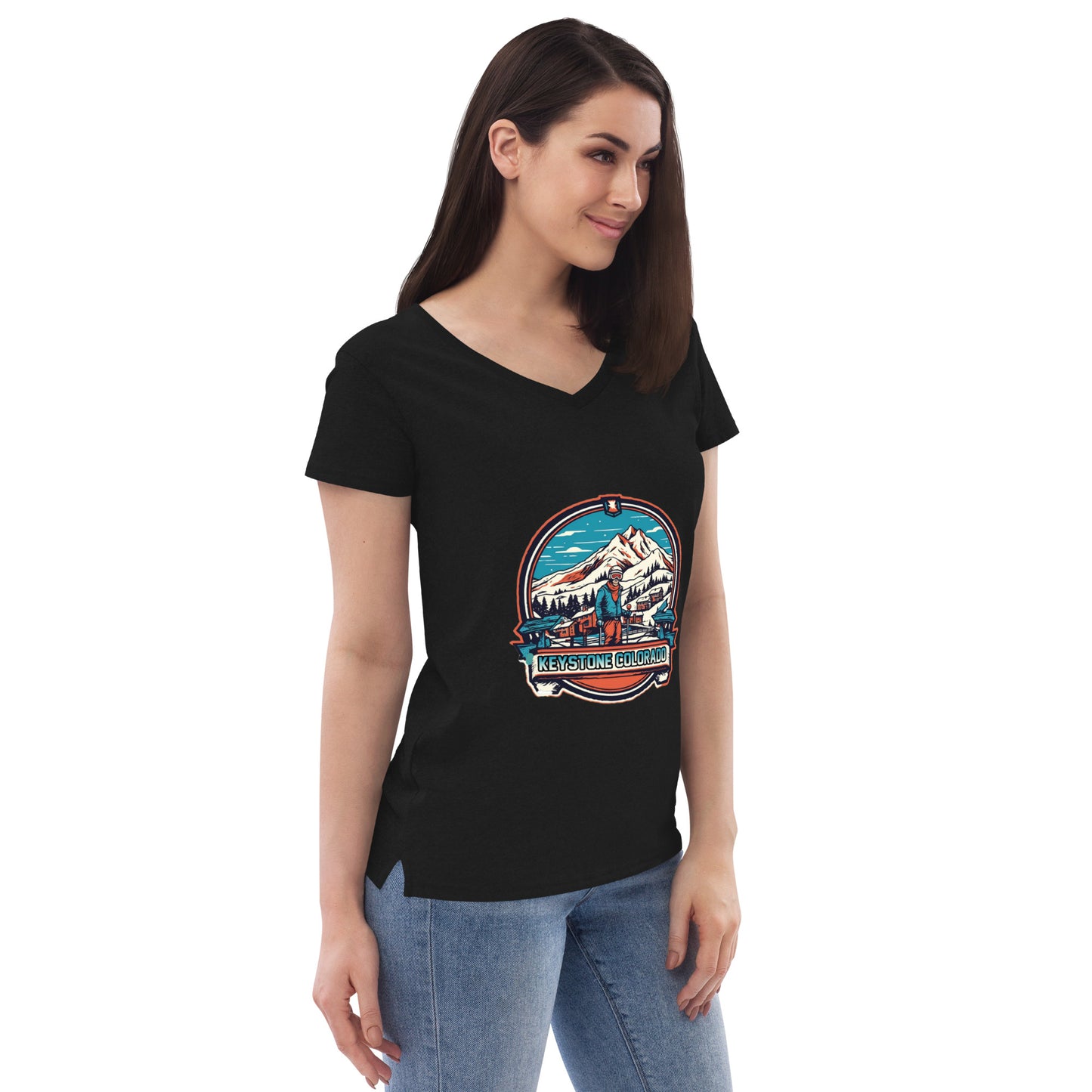 Keystone Colorado Souvenir Women’s recycled v-neck t-shirt